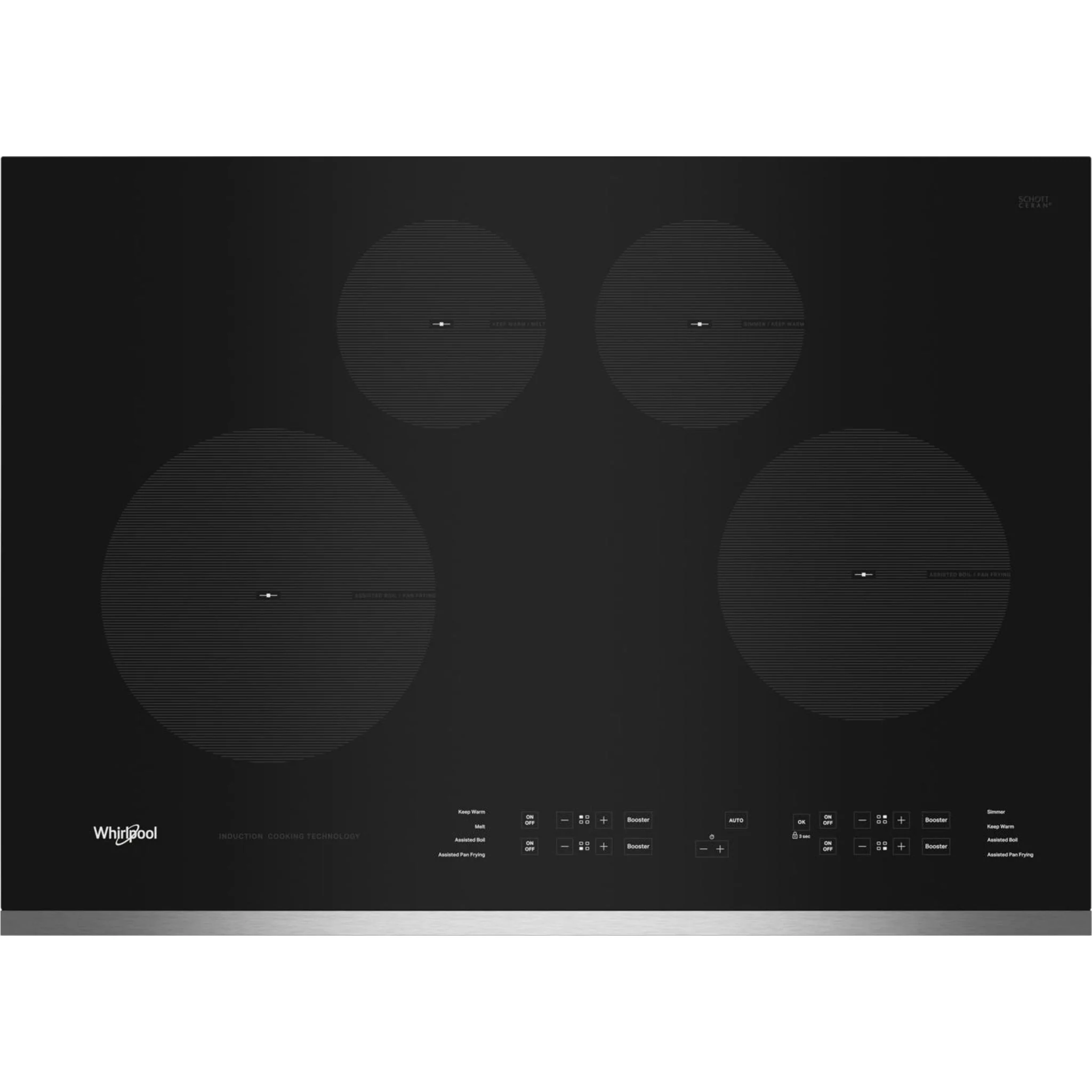 Whirlpool 30-Inch Induction Cooktop -Stainless Steel (WCI55US0JS)