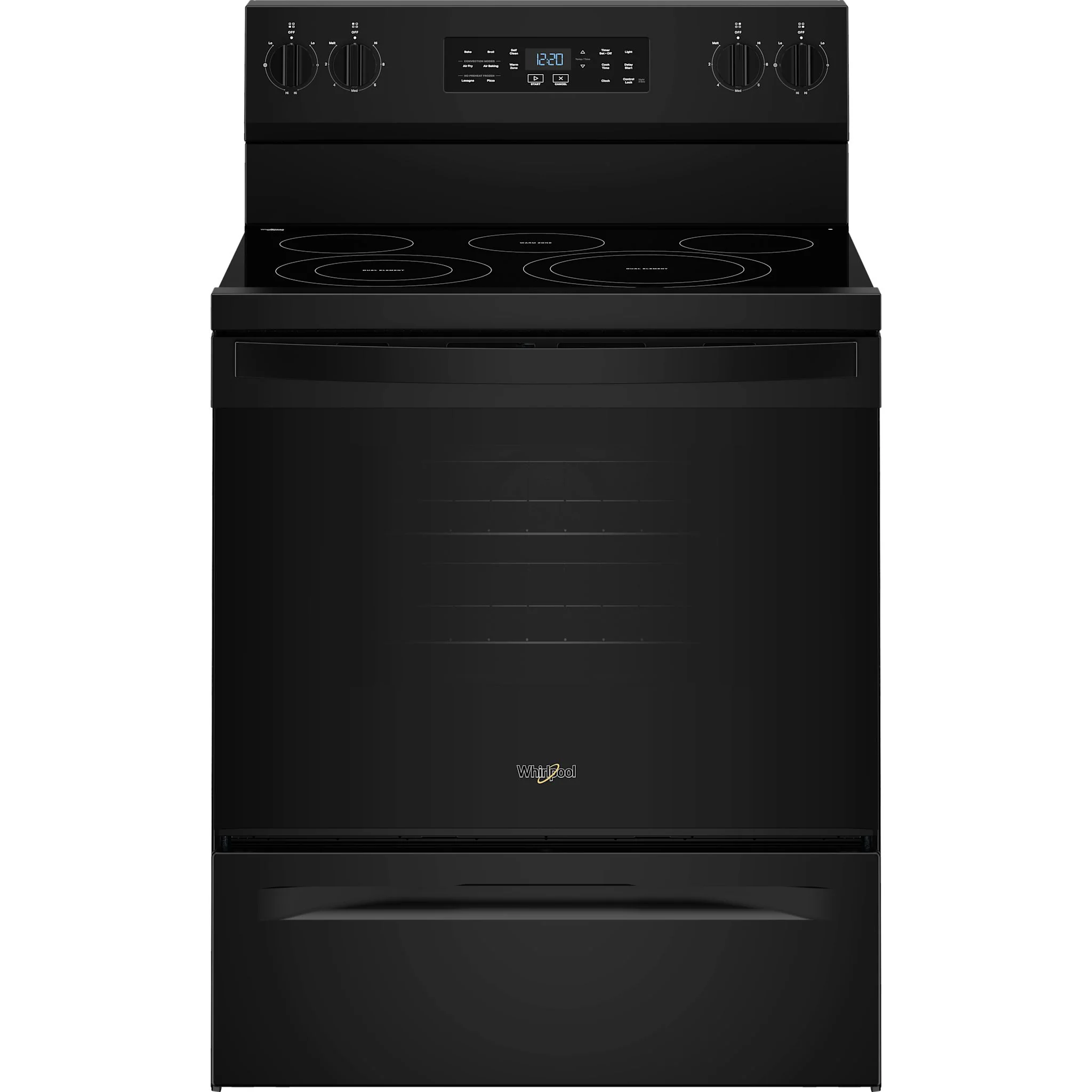 Whirlpool 30-inch Electric Range with Air Cooking Technology -Black (YWFES5730SB)