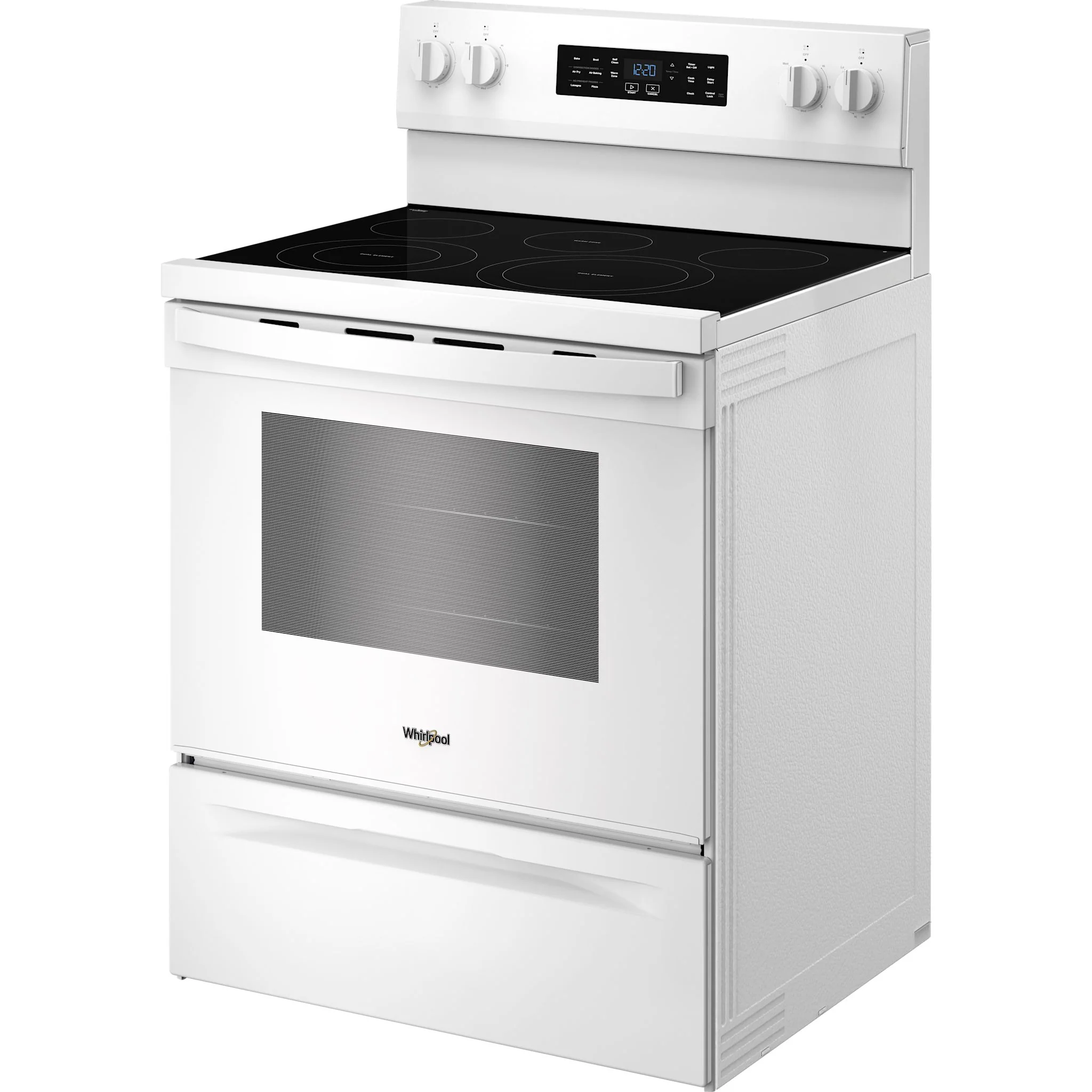 Whirlpool 30-inch Electric Range with Air Cooking Technology -White (YWFES5730SW)