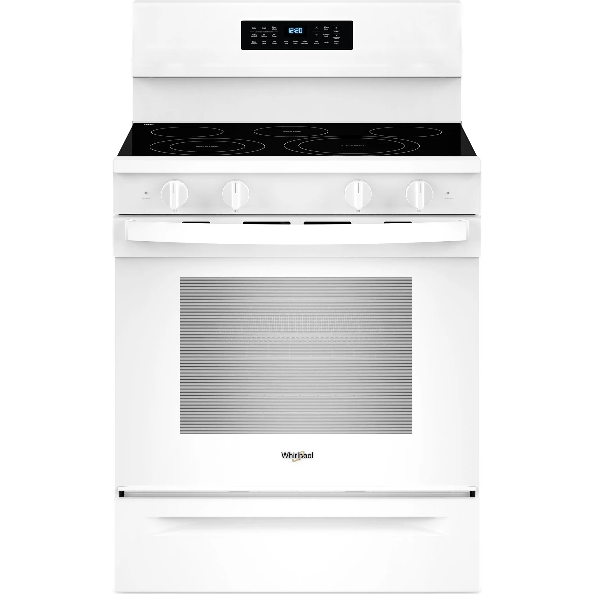 Whirlpool 30-Inch Electric Range with Air Cooking Technology and No Preheat Air Fry -White (YWFES7030SW)