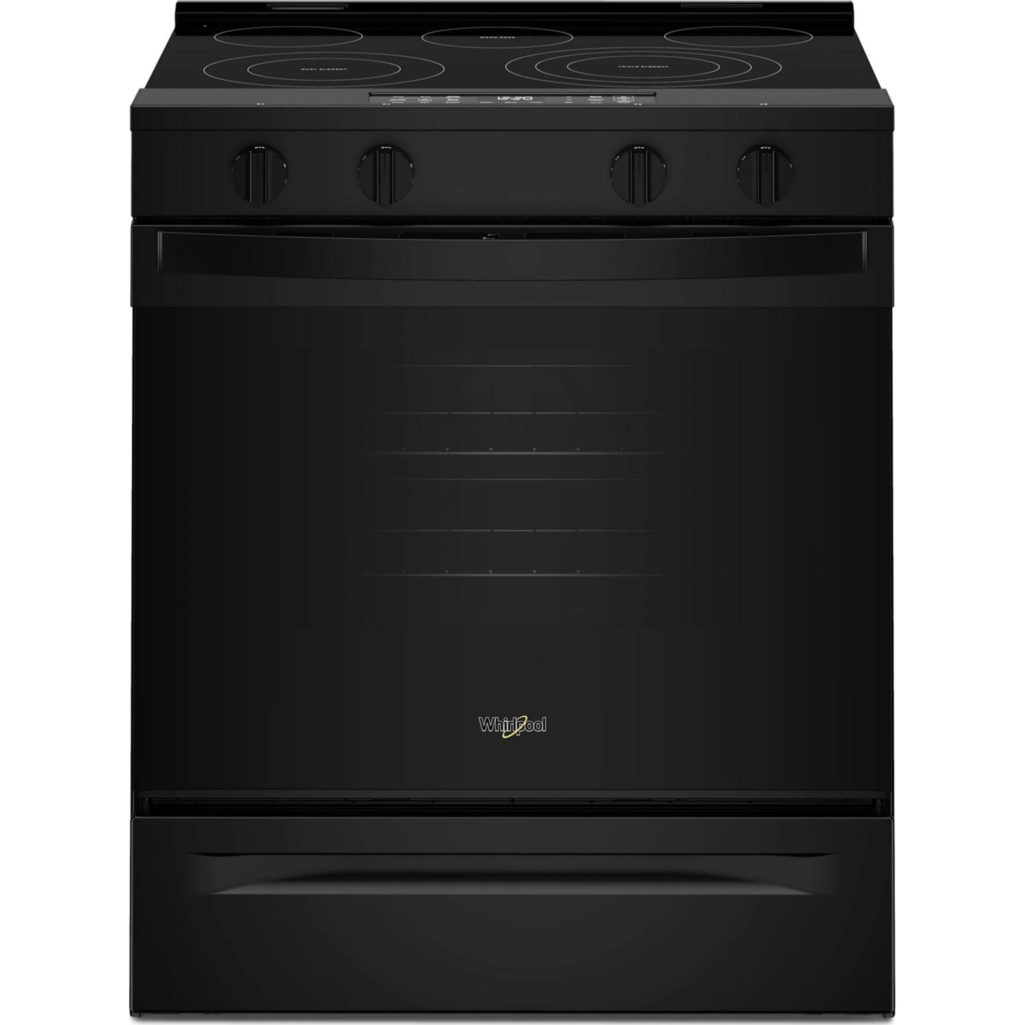 Whirlpool 30-inch Electric Range with Air Cooking Technology -Black (YWSES5030SB)