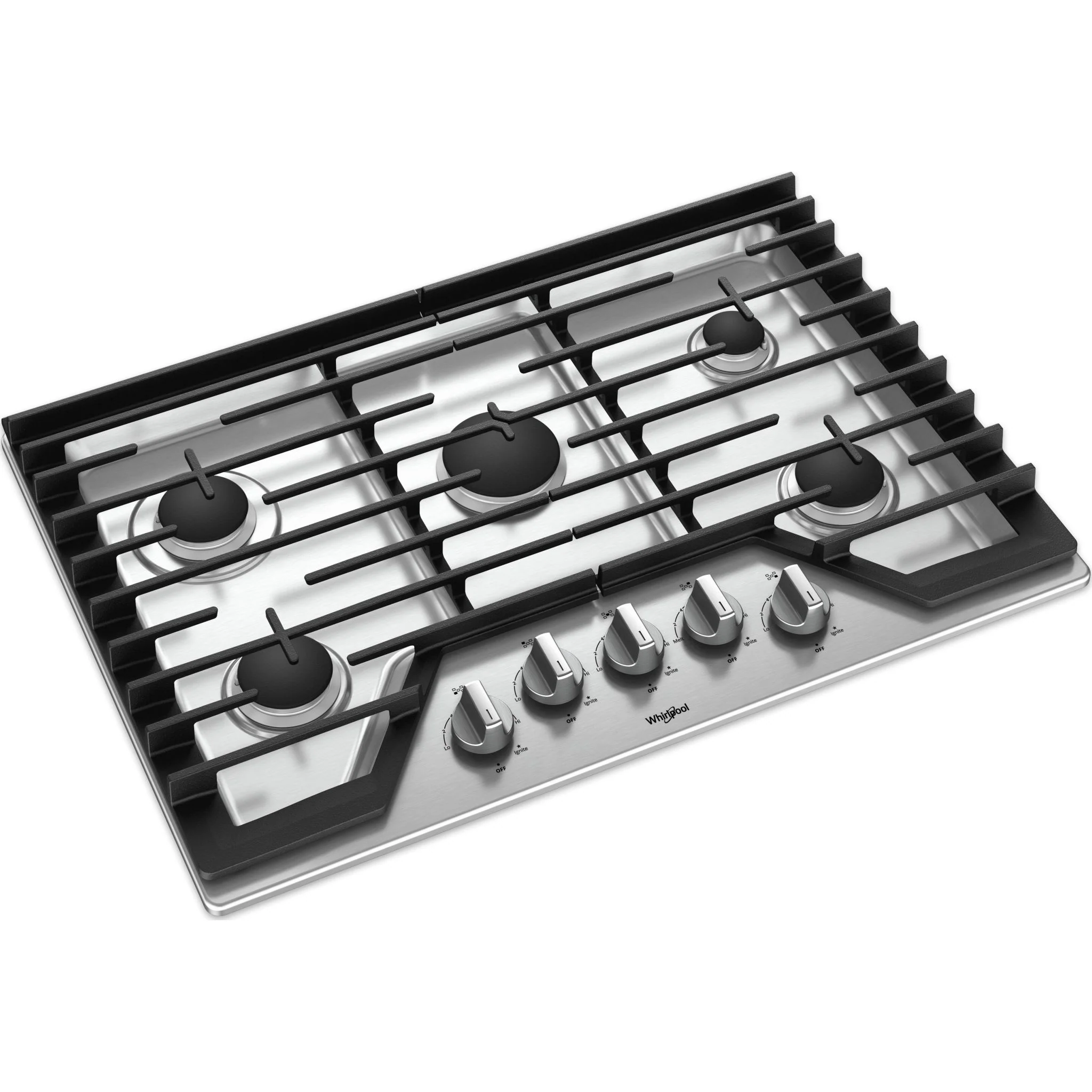 Whirlpool 30" Gas Cooktop with EZ-2-Lift Hinged Cast-Iron Grates (WCG77US0HS) - Image 4