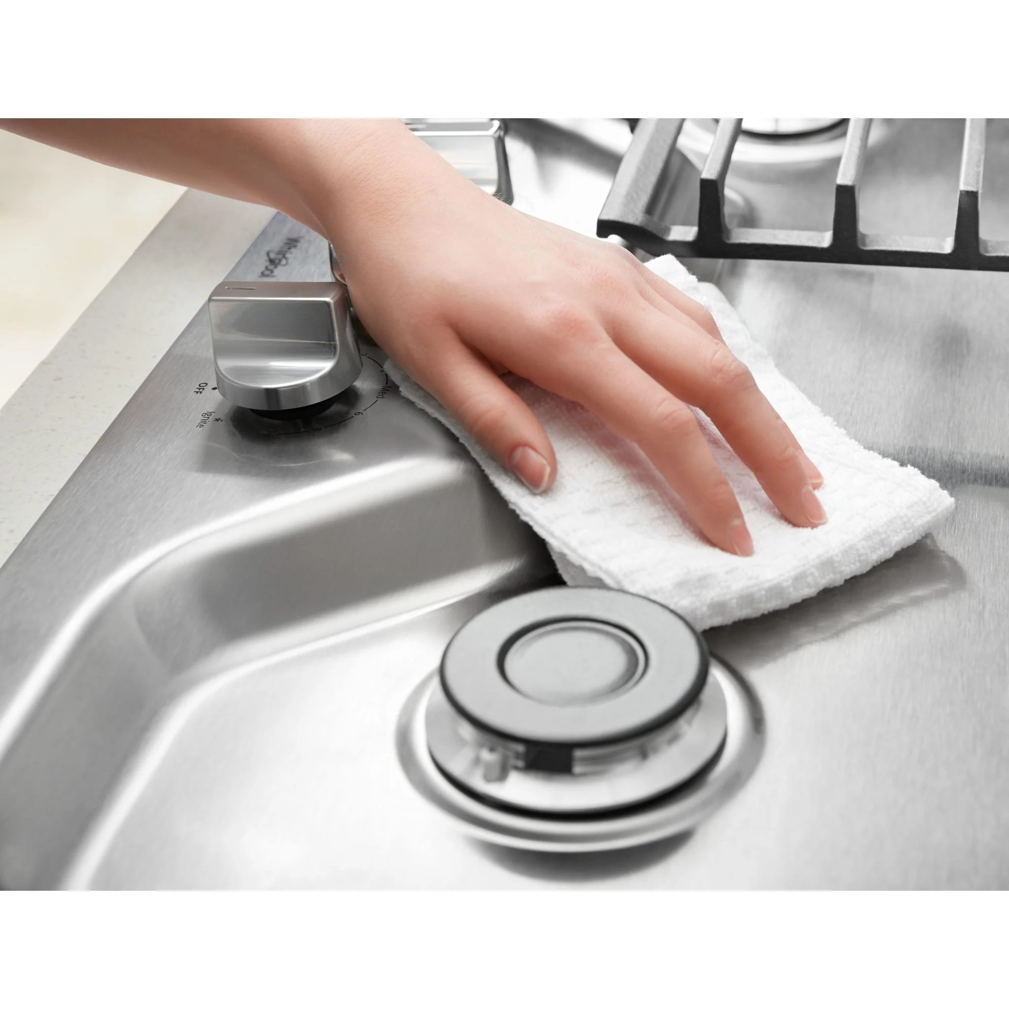 Whirlpool 30" Gas Cooktop with EZ-2-Lift Hinged Cast-Iron Grates (WCG77US0HS) - Image 6