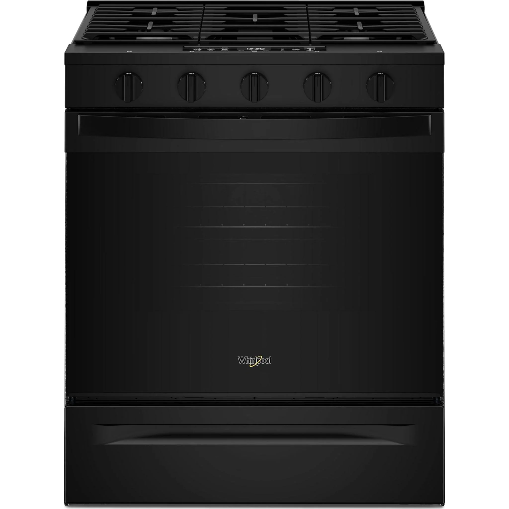 Whirlpool 30-inch Gas Range with Air Cooking Technology -Black (WSGS5030SB)