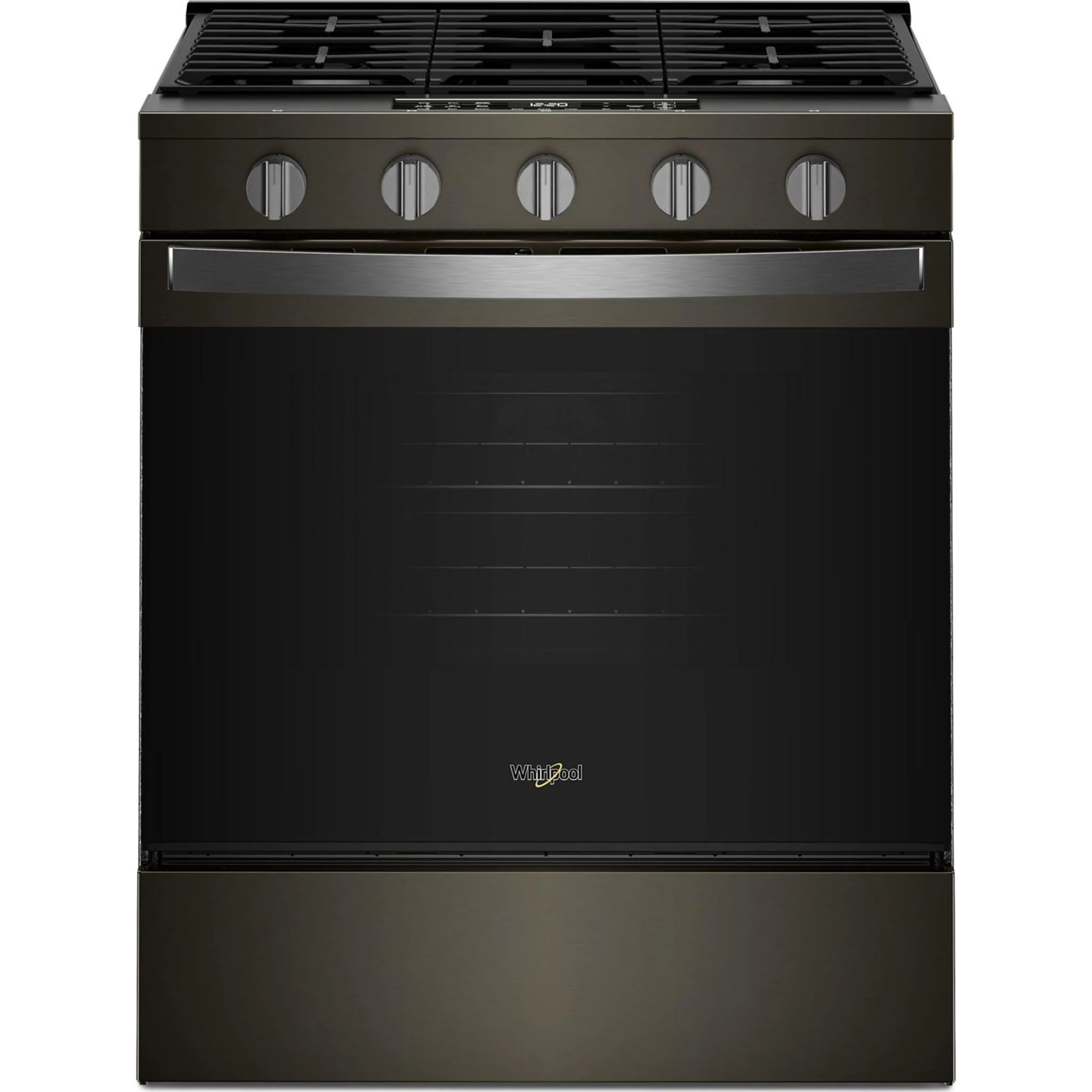 Whirlpool 30-inch Gas Range with Air Cooking Technology -Black-on-Stainless (WSGS5030SV)
