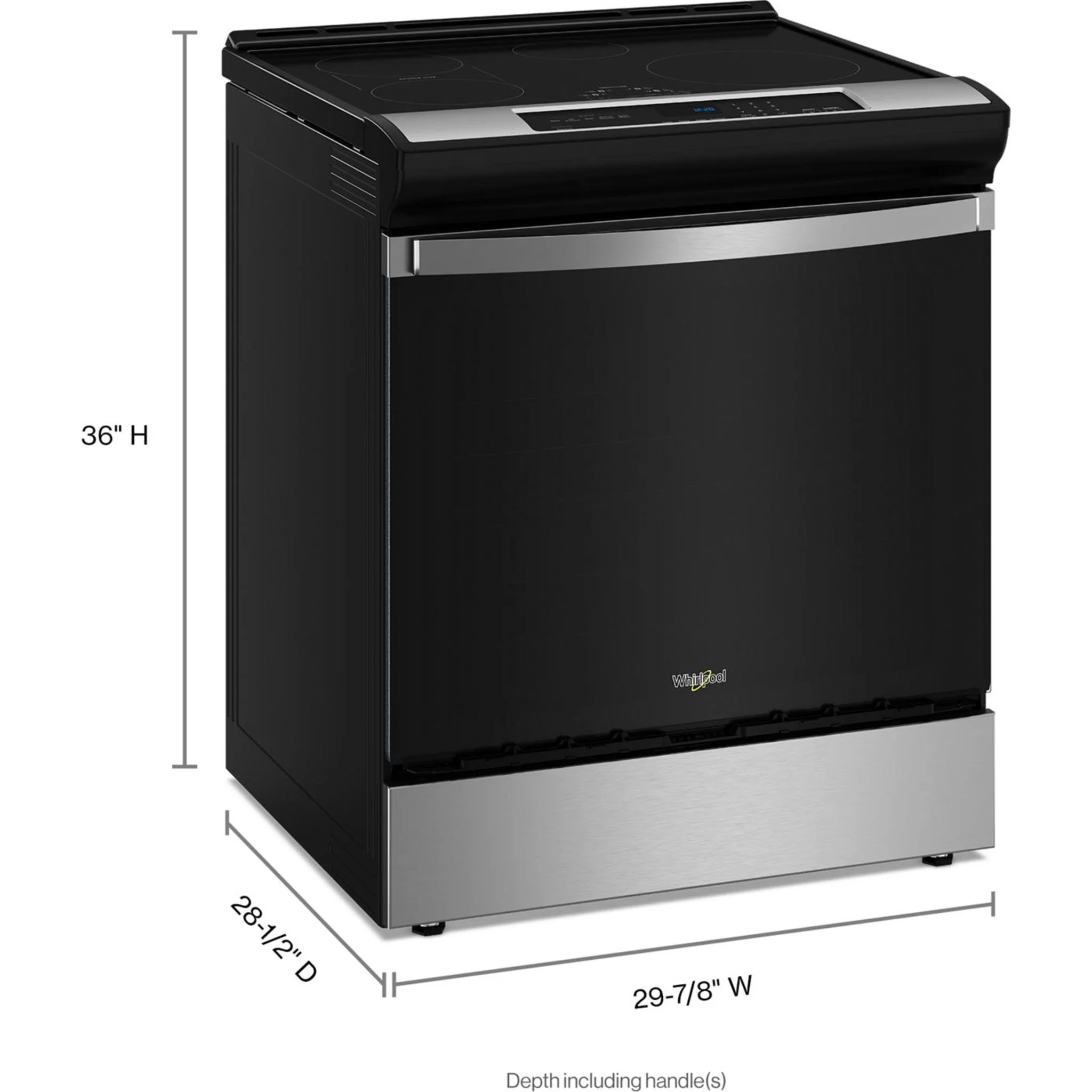 Whirlpool 30-inch Induction Range with No Preheat Air Fry -Black W/Stainless (WSIS5030RV) - Image 4