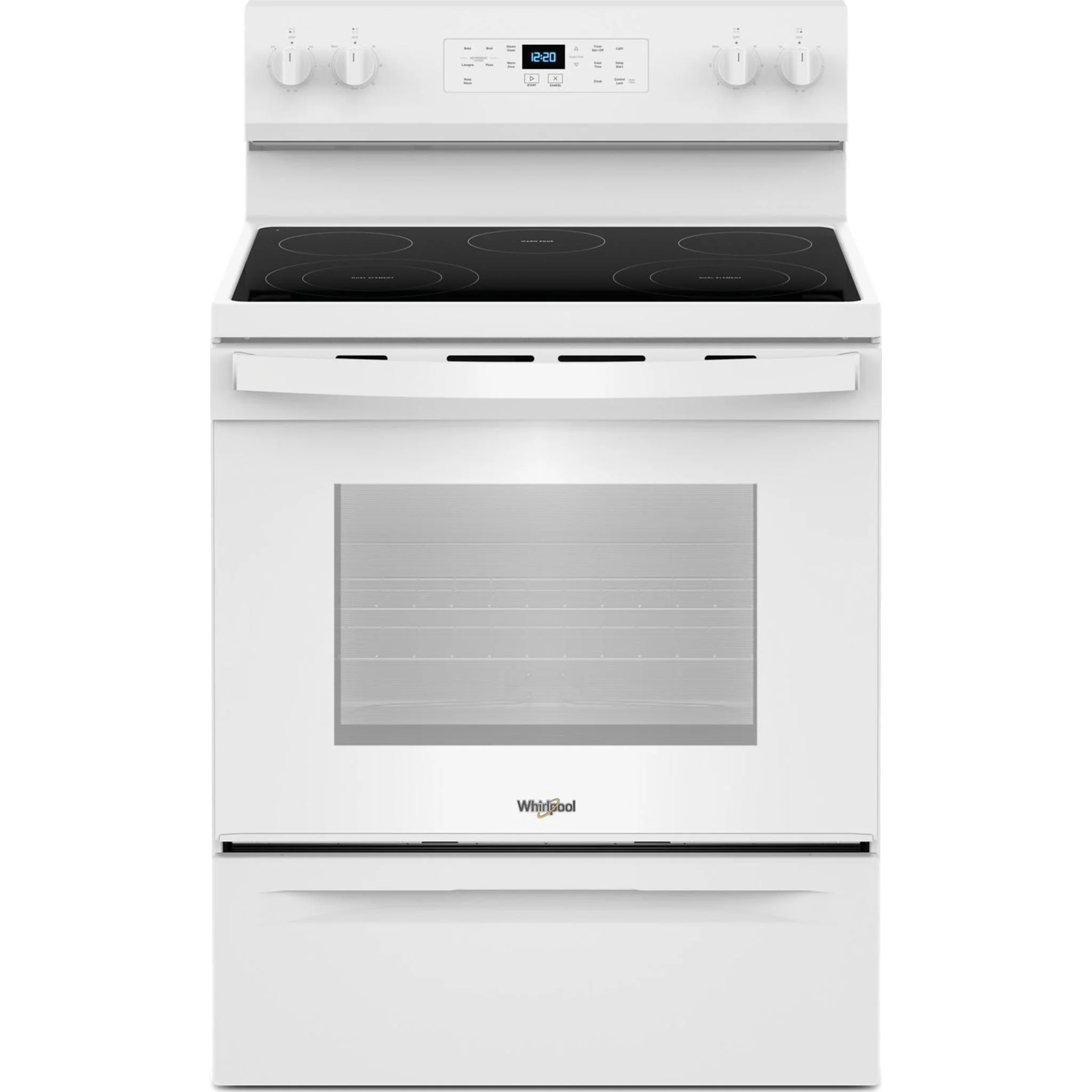 Whirlpool 30-inch Electric Range with Steam Clean -White (YWFES3330RW)
