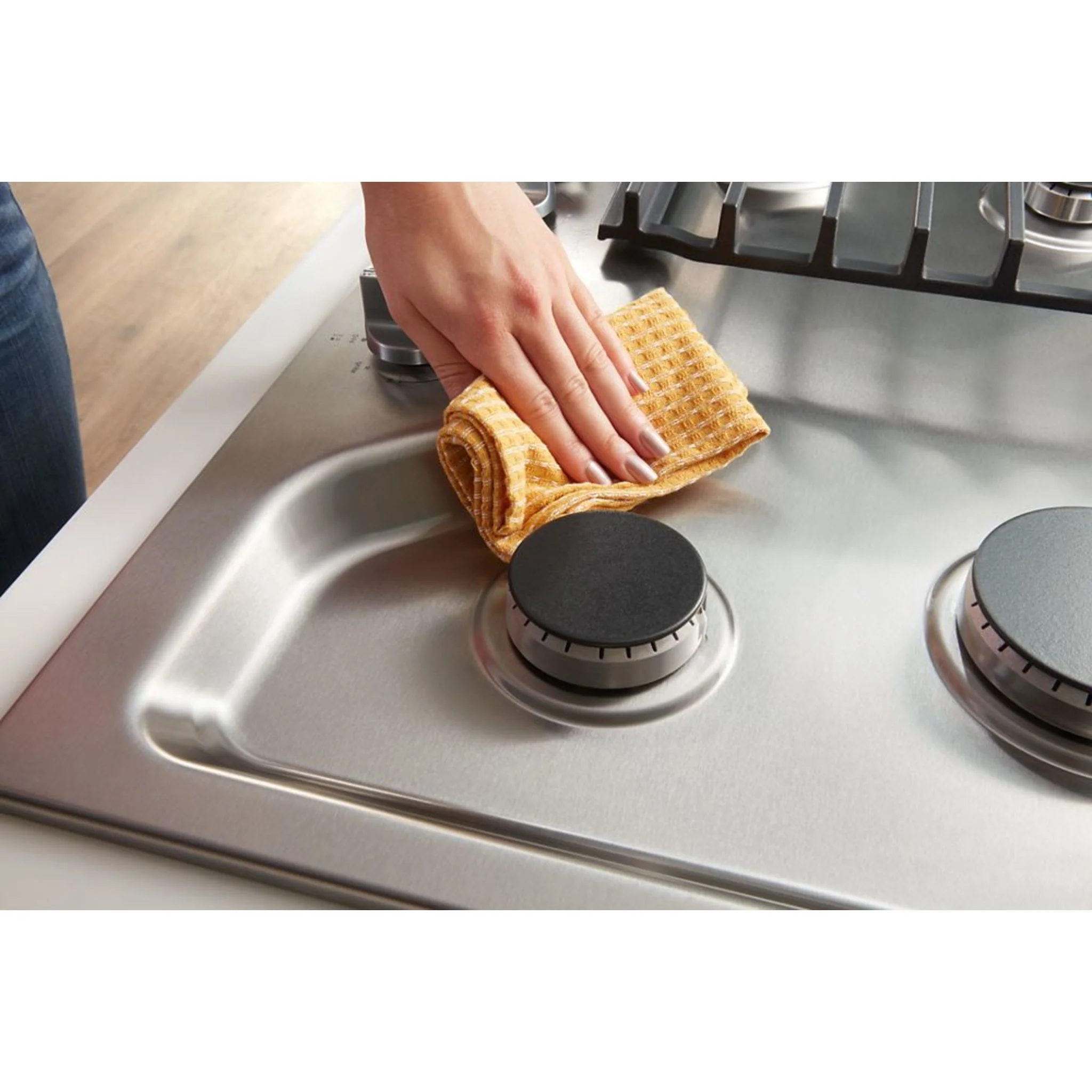 Whirlpool 36-inch Gas Cooktop with Fifth Burner -Stainless Steel (WCGK7036PS) - Image 7