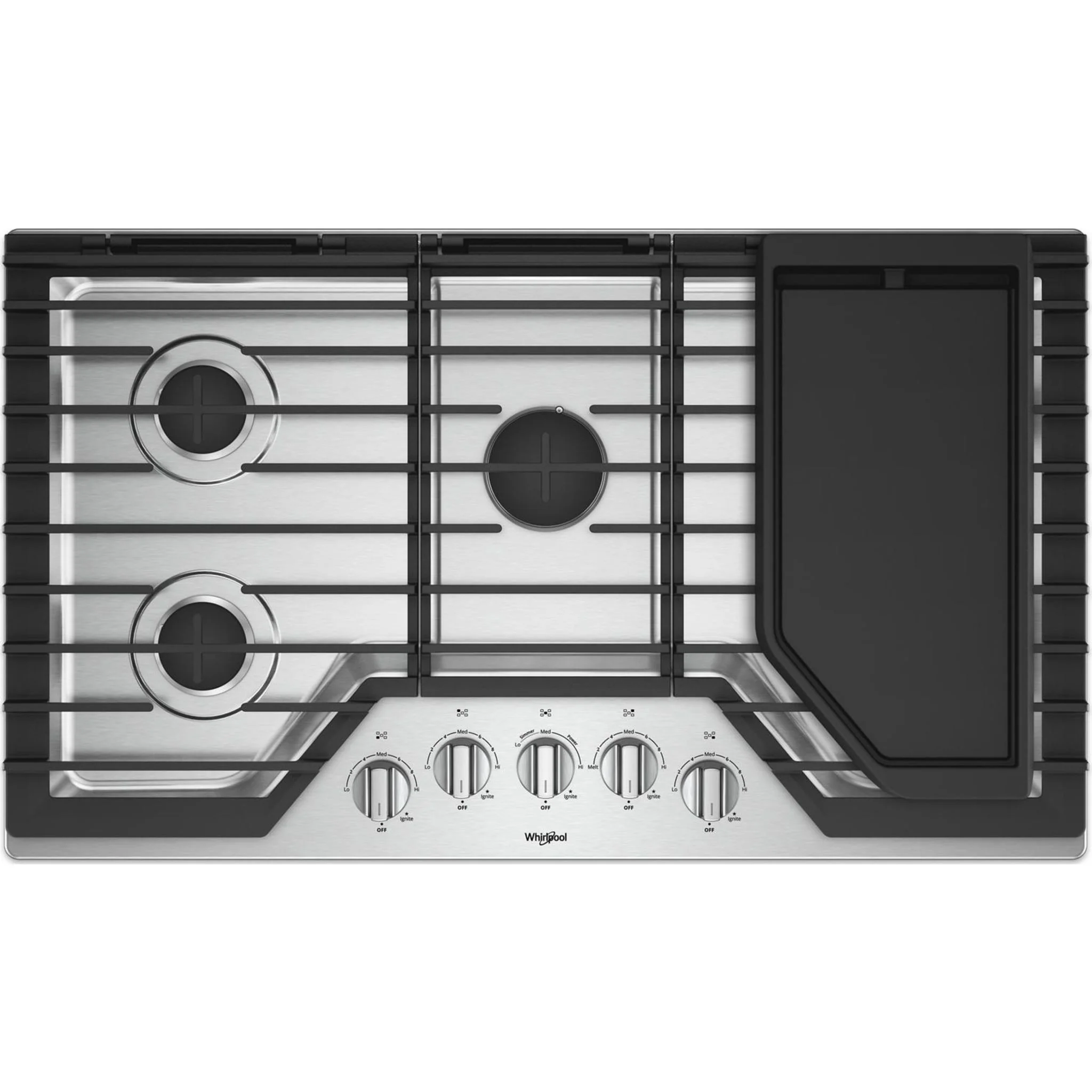 Whirlpool 36" Gas Cooktop with Griddle (WCG97US6HS) - Image 18