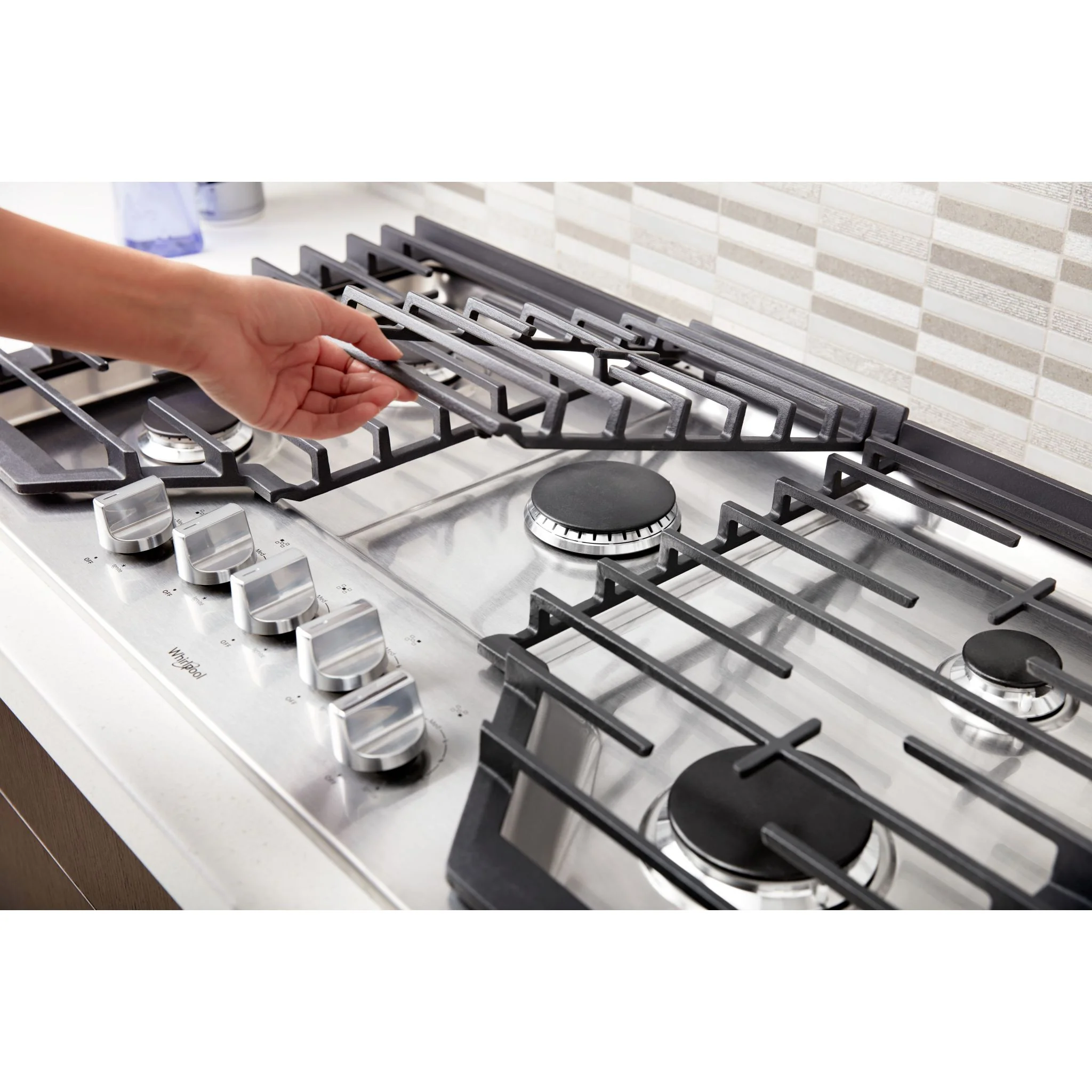 Whirlpool 36" Gas Cooktop with Griddle (WCG97US6HS) - Image 7
