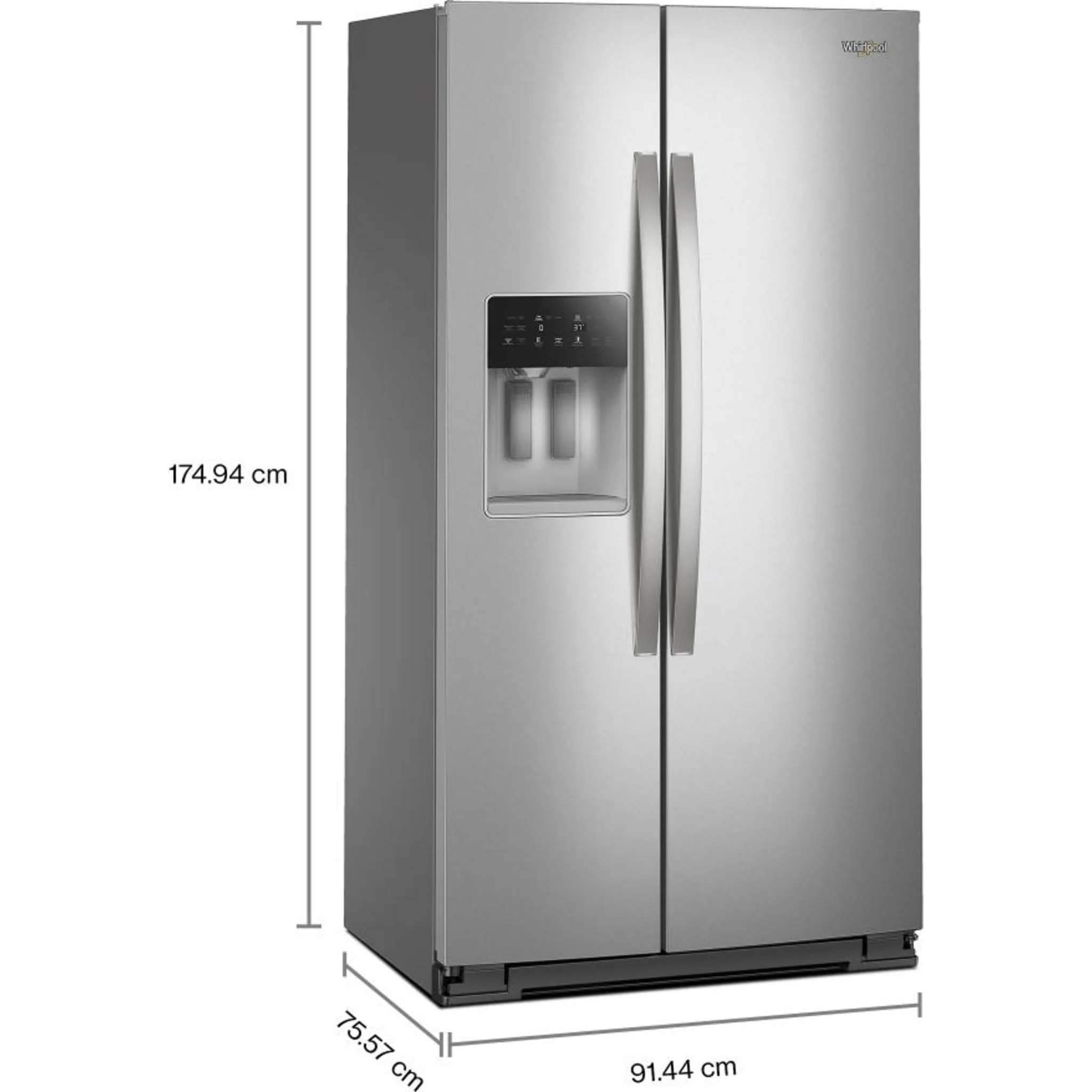 Whirlpool 36-inch Counter Depth Side-by-Side Refrigerator with TruCoolSystem -Fingerprint Resistant Stainless Steel (WRSC5536RZ) - Image 22