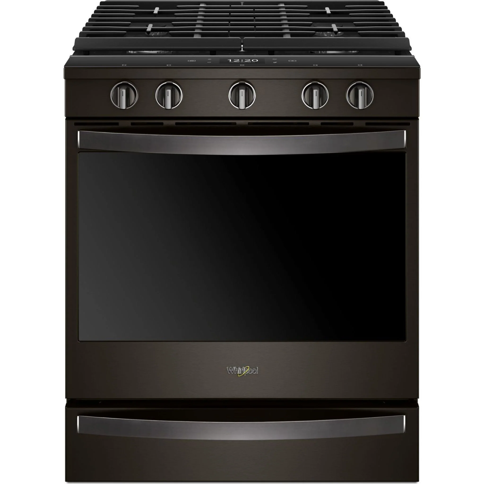 Whirlpool 5.8 cu.ft. Smart Slide-in Gas Range with Air Fry, when Connected - Black Stainless (WEG750H0HV) - Image 3