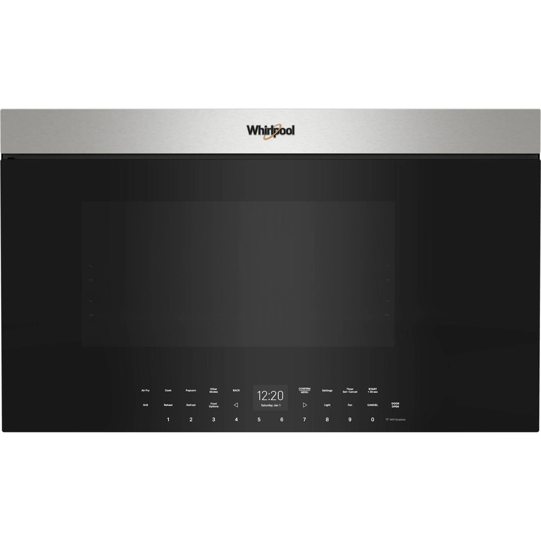 Whirlpool Air Fry Over- the-Range Microwave Oven with Flush Built-in Design -Fingerprint Resistant Stainless Steel (YWMMF7330RZ)
