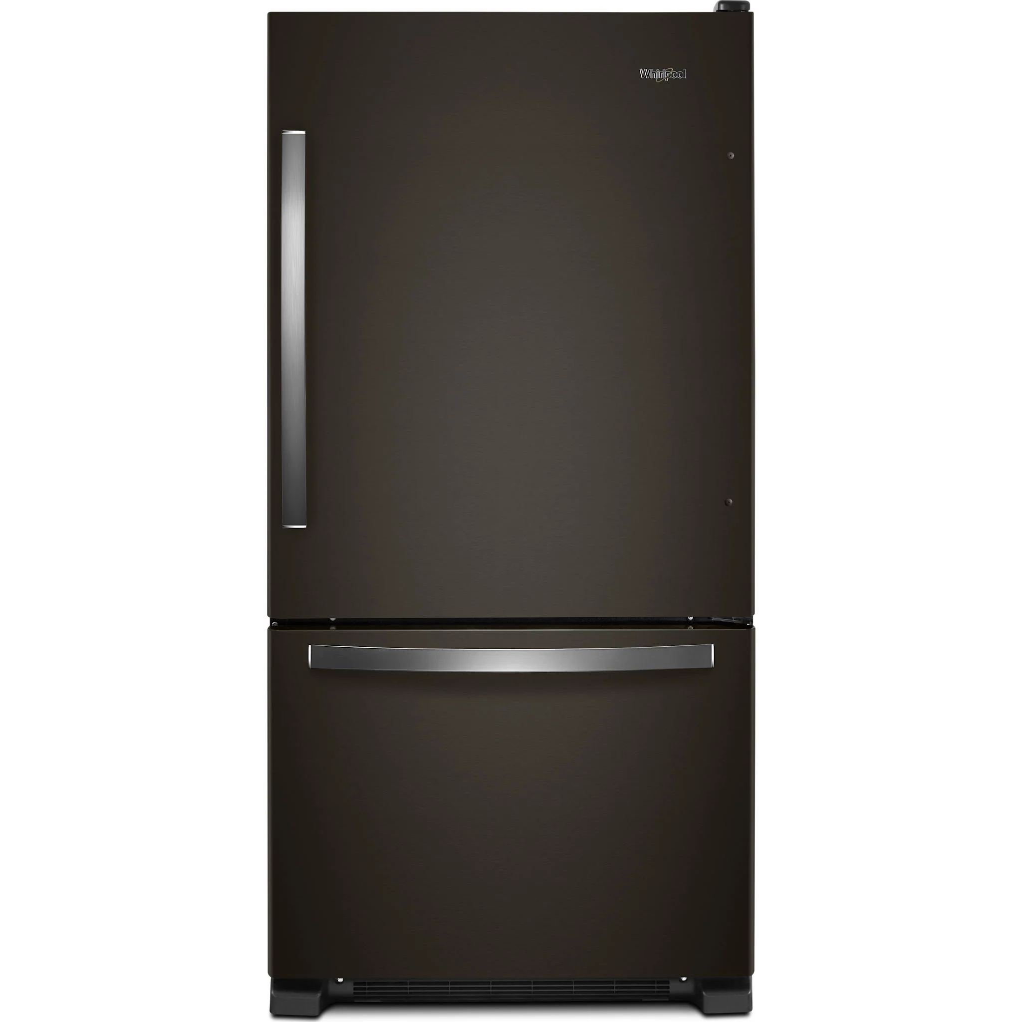Whirlpool 33-inch wide Bottom-Freezer Refrigerator - 22 cu. ft. -Black Stainless (WRB322DMHV)