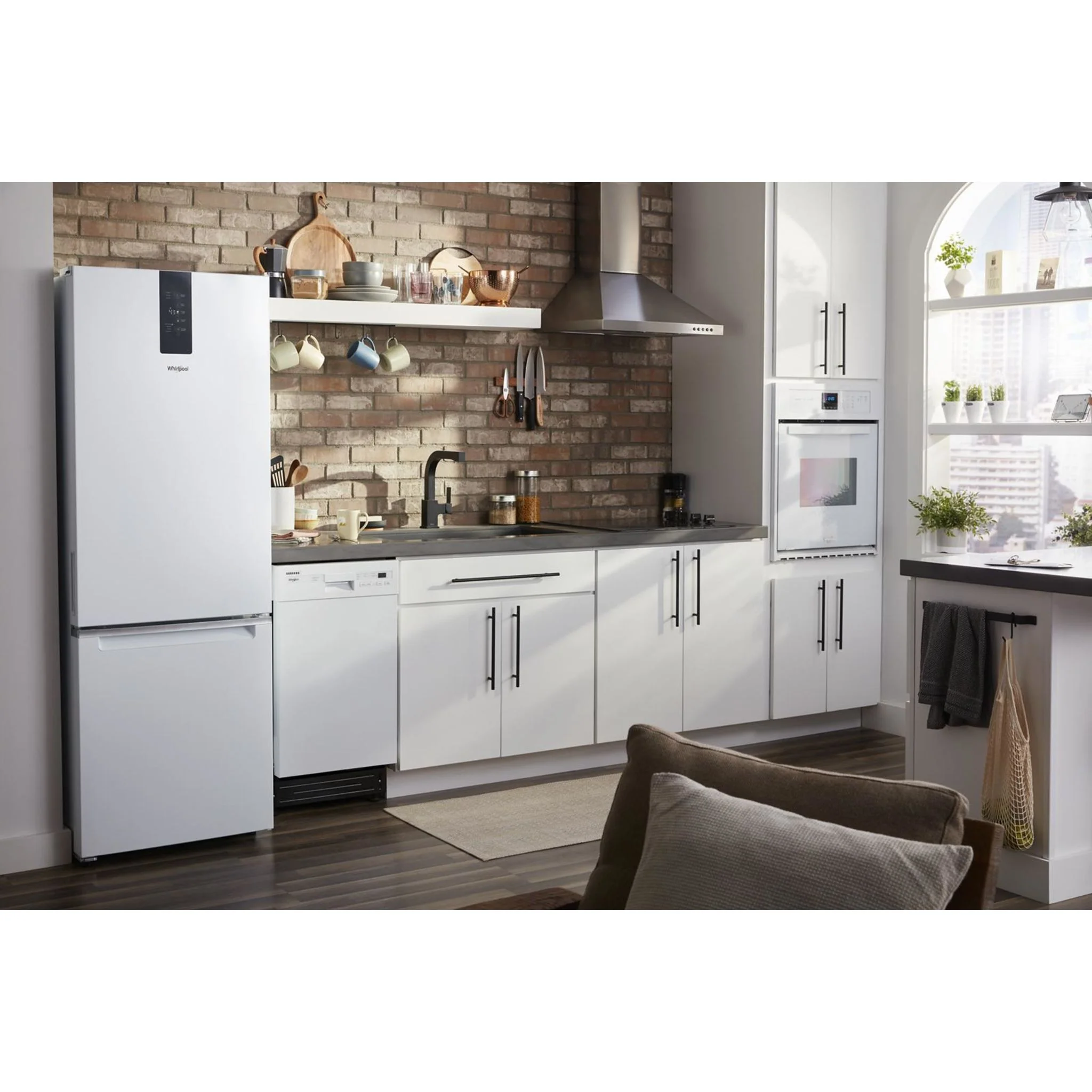 Whirlpool 24-inch Wide Garage-Ready Bottom-Freezer Refrigerator - 12.9 cu. ft. -White (WRB533CZJW) - Image 4