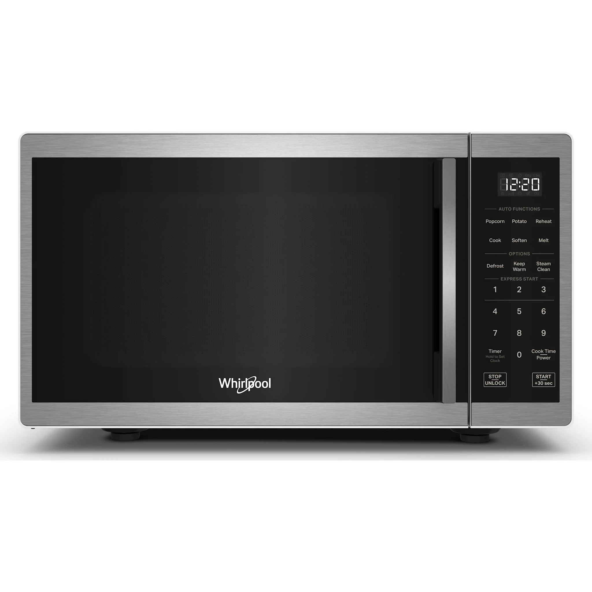 Whirlpool 0.9 cu. ft. Stainless Steel Countertop Microwave With Steam Clean - 900 watt -Stainless Steel (WMCS3019RS)
