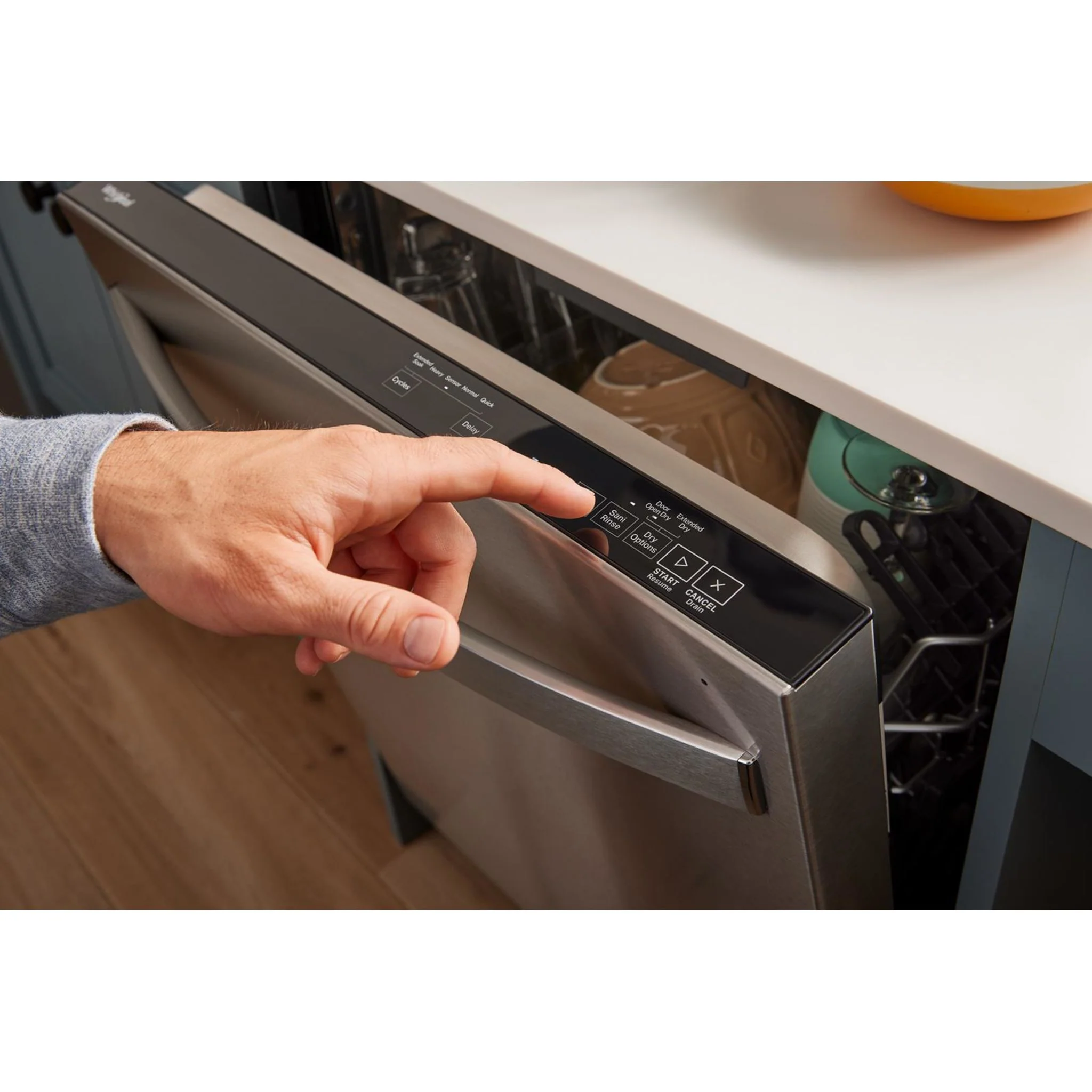 Whirlpool 44 dBA Dishwasher Accessible Flush with Cabinets with 3rd Rack -Stainless Steel (WDT550SAPZ) - Image 27