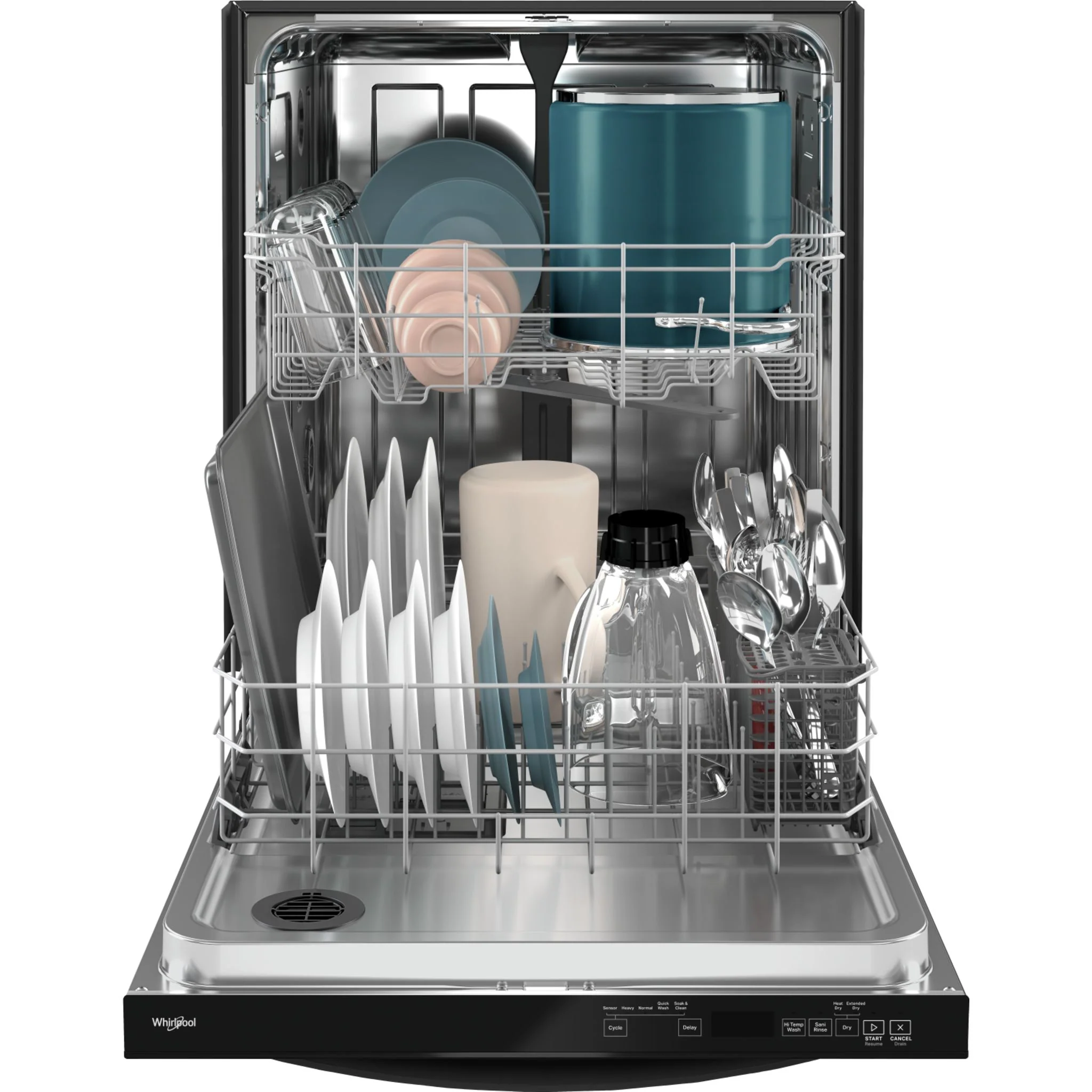 Whirlpool 24-Inch Dishwasher with AI Intelligent Wash and Tall Top Rack -Black (WDT740SALB) - Image 3
