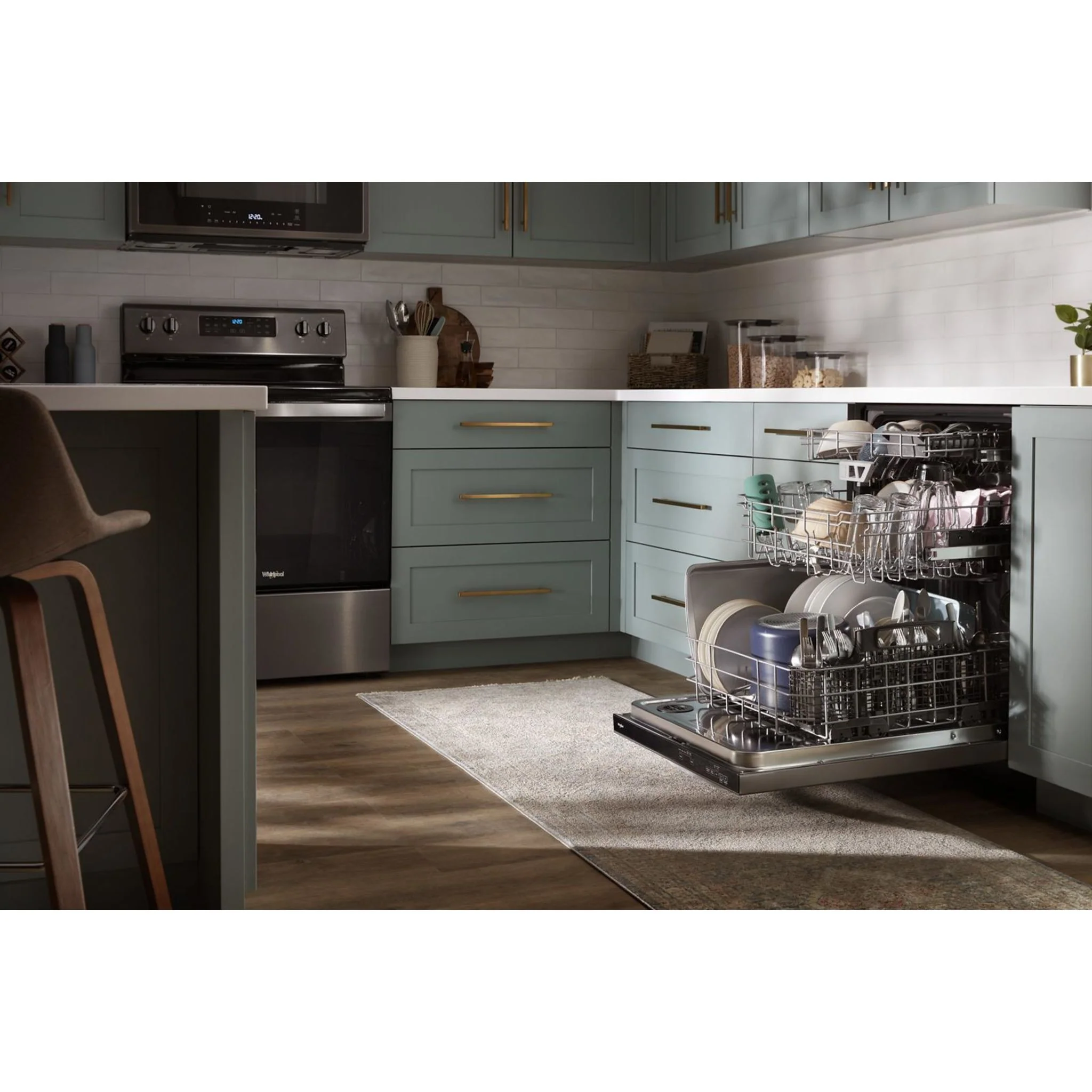 Whirlpool Fingerprint Resistant Large Capacity Dishwasher with 3rd Rack - Print Resist Blk Stnlss (WDT970SAKV) - Image 10