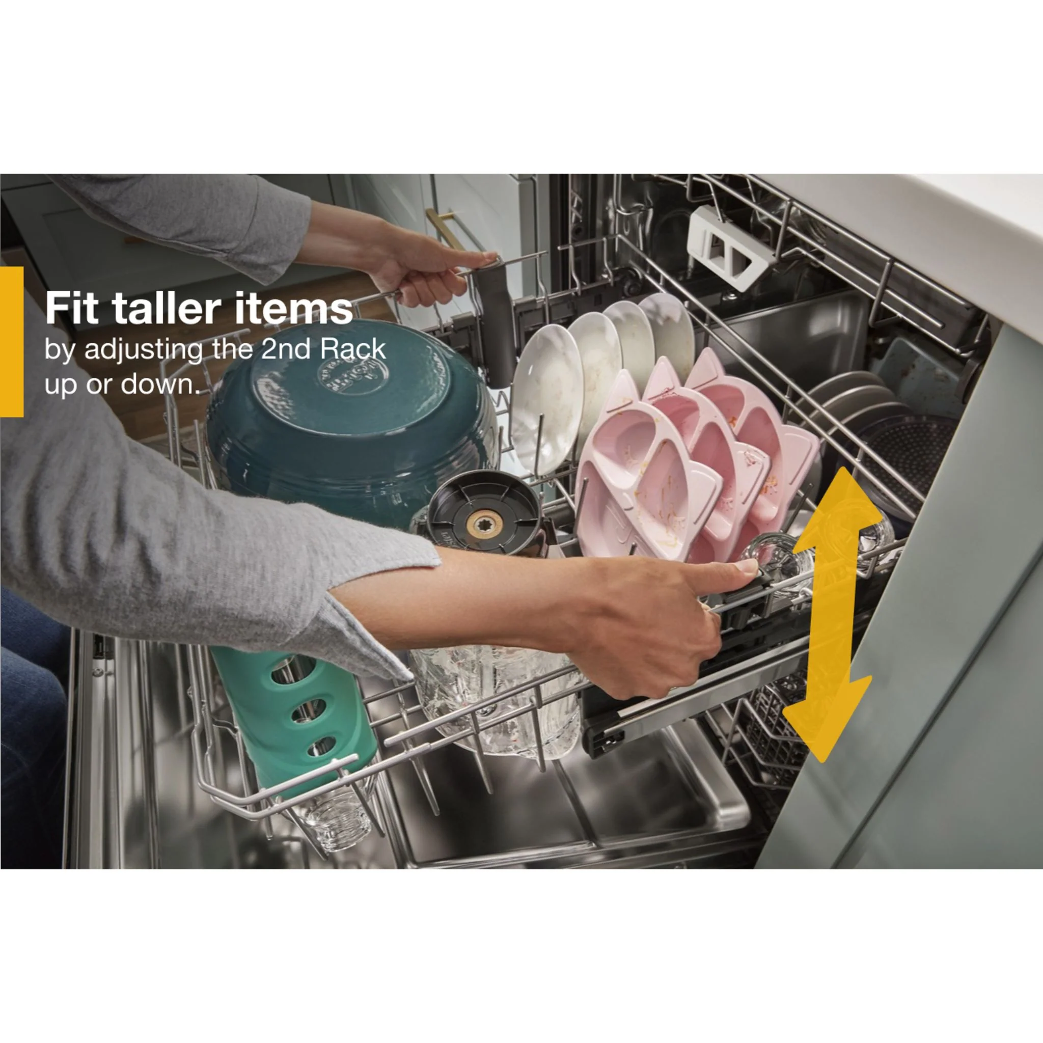 Whirlpool Fingerprint Resistant Large Capacity Dishwasher with 3rd Rack - Print Resist Blk Stnlss (WDT970SAKV) - Image 4