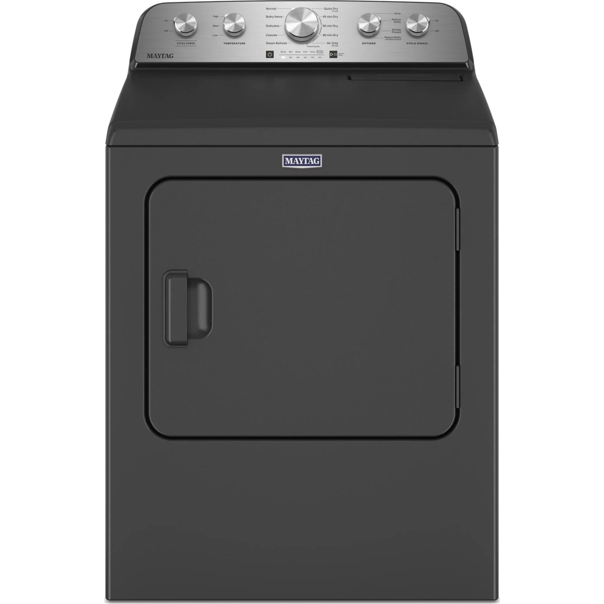Maytag Top Load Electric Dryer with Steam-Enhanced Cycles - 7.0 cu.ft. - Volcano Black (YMED5430PBK)