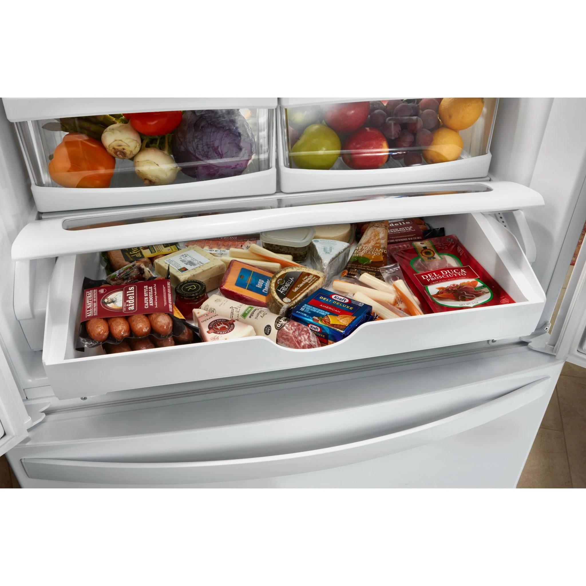 Whirlpool 33" Wide French Door Refrigerator - 22 cu. ft. (WRF532SNHV) - Image 4