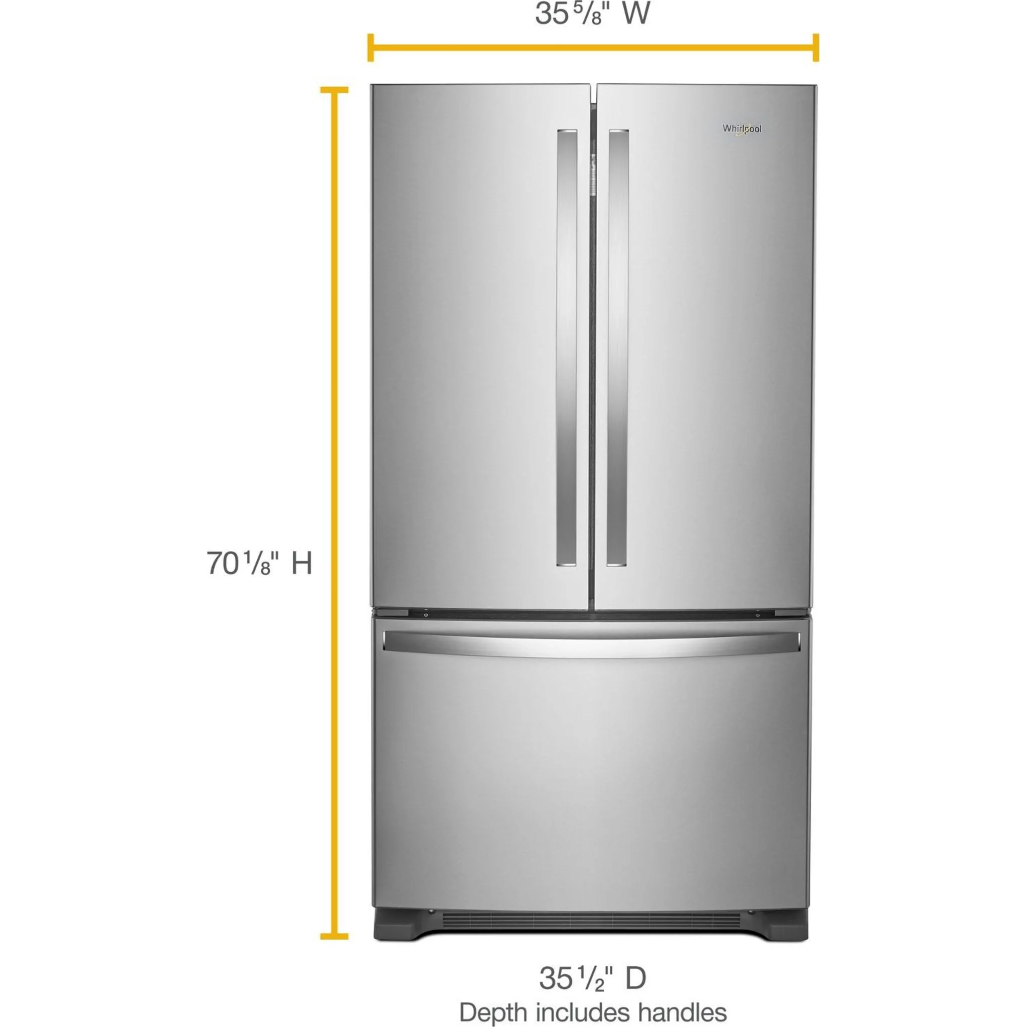 Whirlpool 36" Wide French Door Refrigerator with Water Dispenser - 25 cu. ft. (WRF535SWHZ) - Image 27