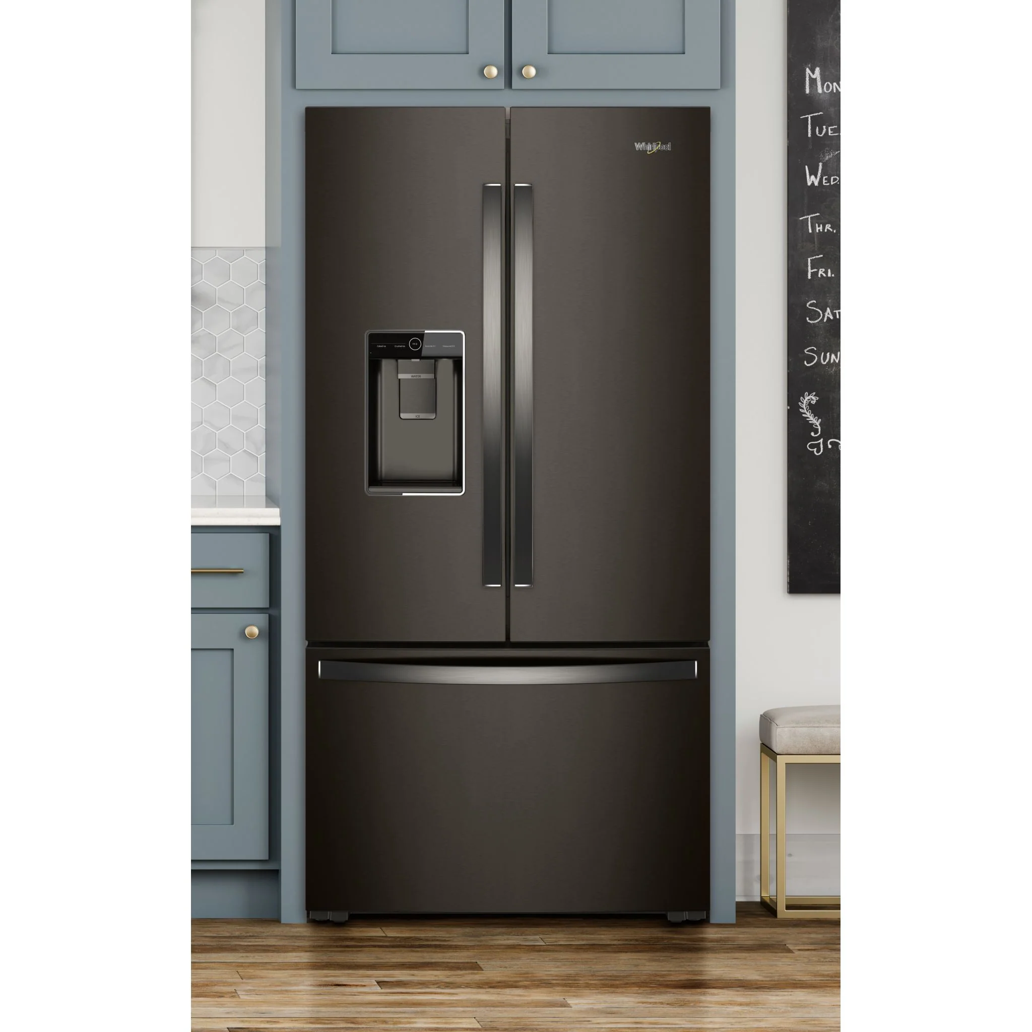 Whirlpool 36" Wide Counter Depth French Door Refrigerator - 24 cu. ft. (WRF954CIHV) - Image 7
