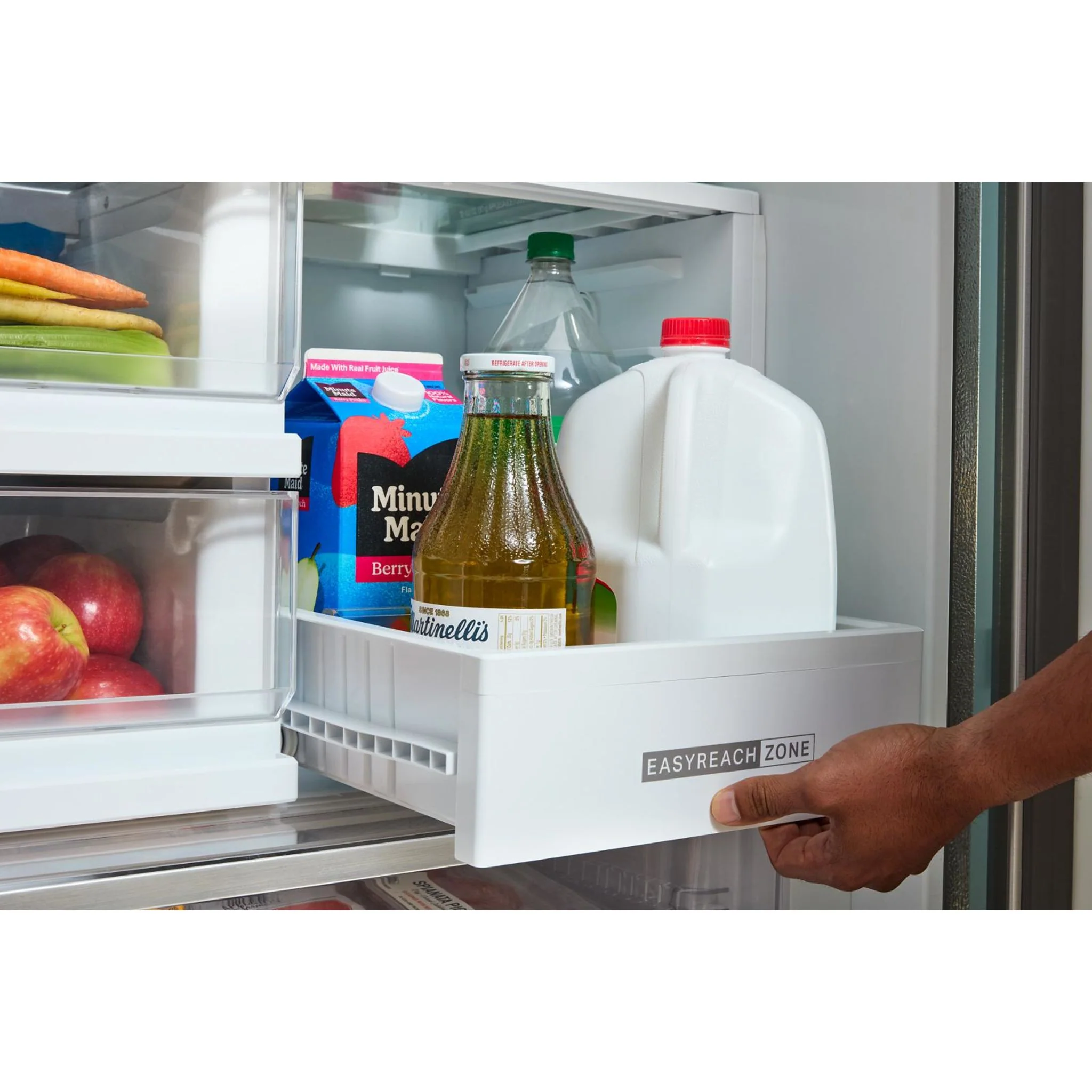 Whirlpool 36-inch Wide True Counter Depth 3-Door French Door Refrigerator - 23.4 cu. ft. - Fingerprint-Resistant Stainless Finish (WRFC5036RZ) - Image 4