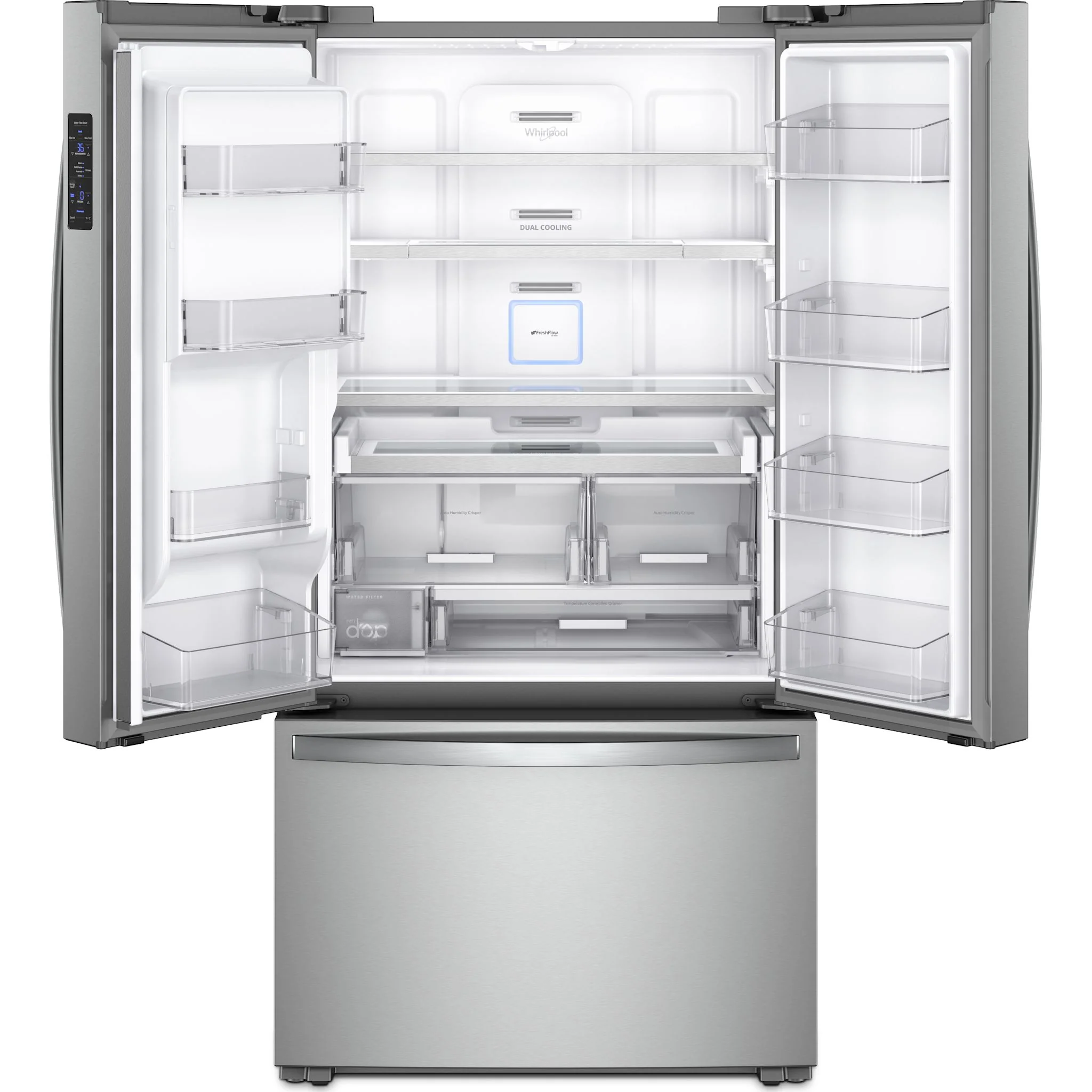 Whirlpool 36-inch Wide Counter Depth French Door Refrigerator -Fingerprint Resistant Stainless Steel (WRFC9636RZ) - Image 5