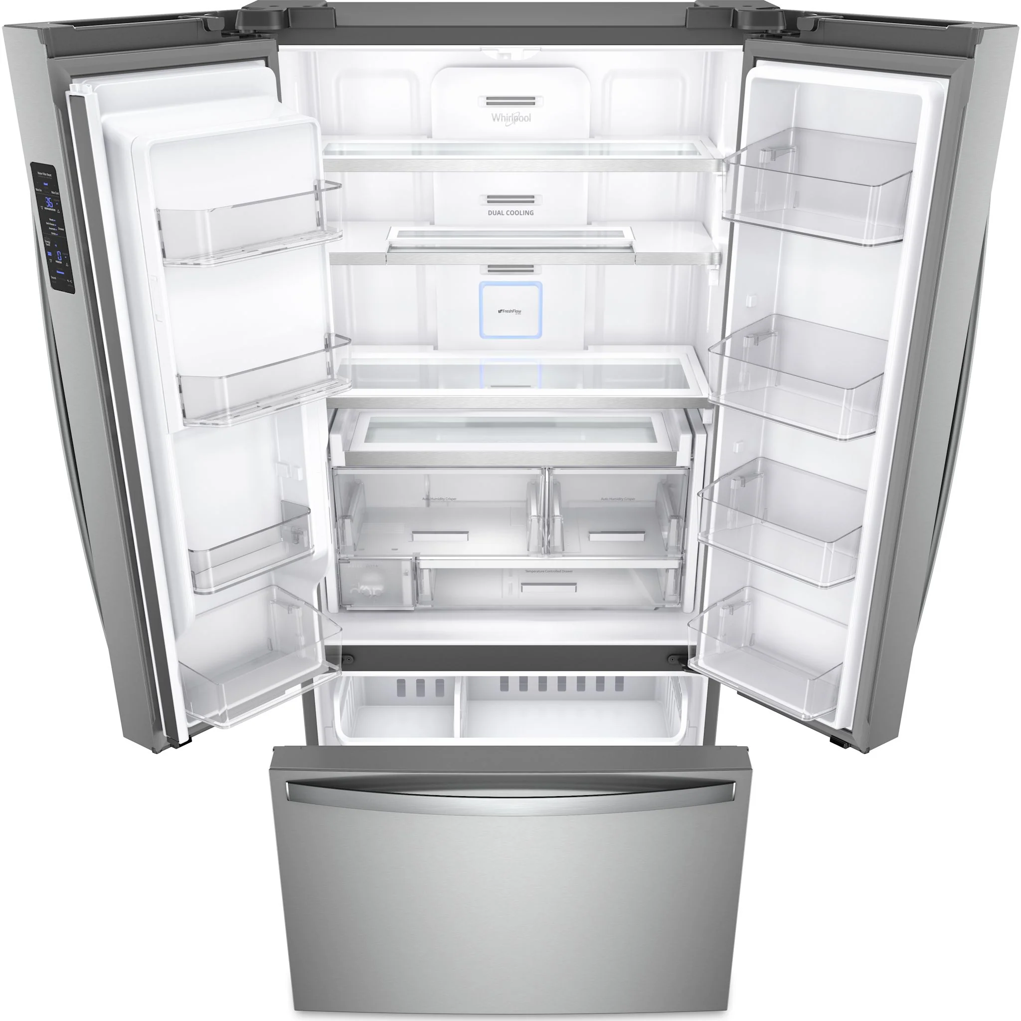 Whirlpool 36-inch Wide Counter Depth French Door Refrigerator -Fingerprint Resistant Stainless Steel (WRFC9636RZ) - Image 6