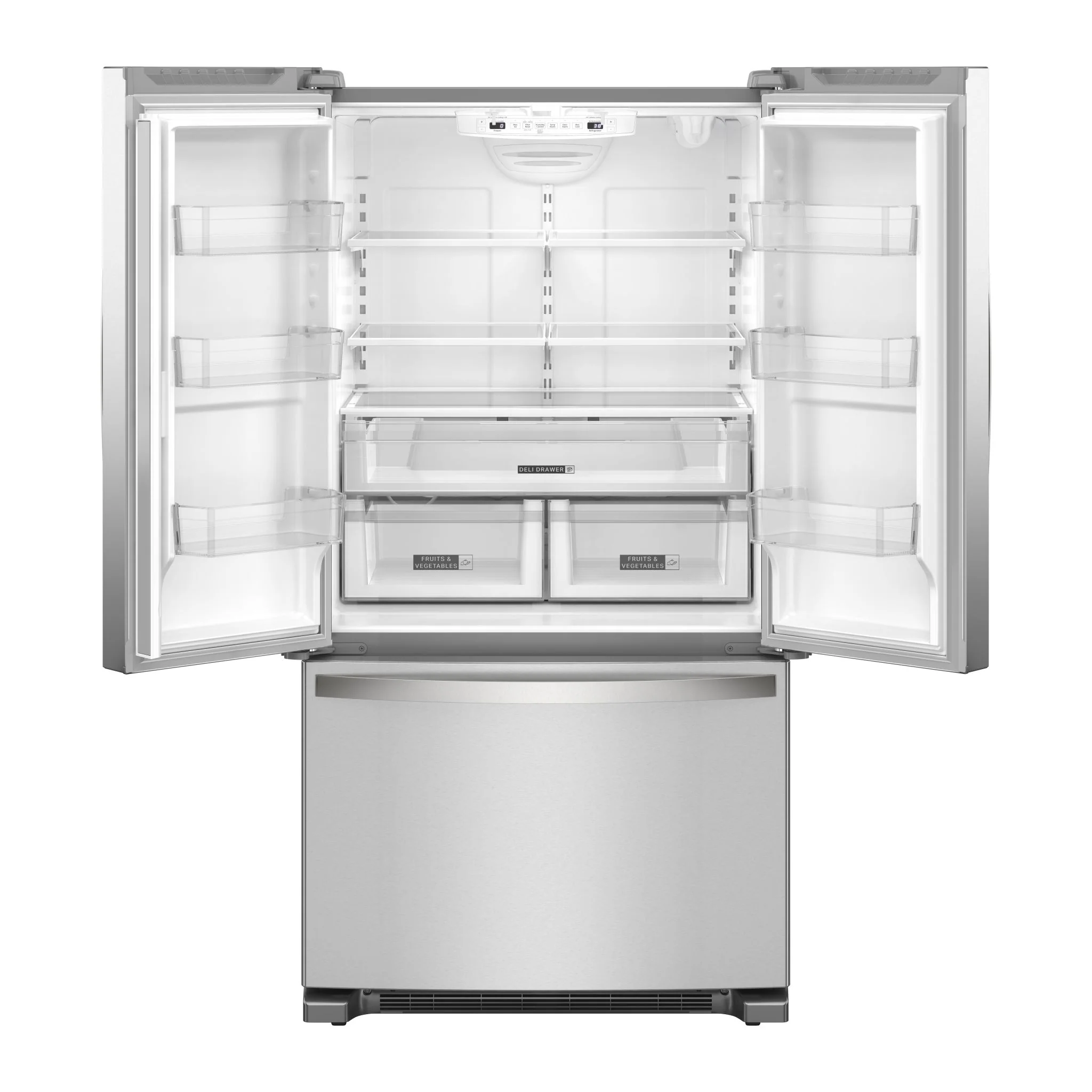 Whirlpool Full-Depth French Door Bottom Mount Refrigerator - Stainless Steel (WRFF3036RZ) - Image 4