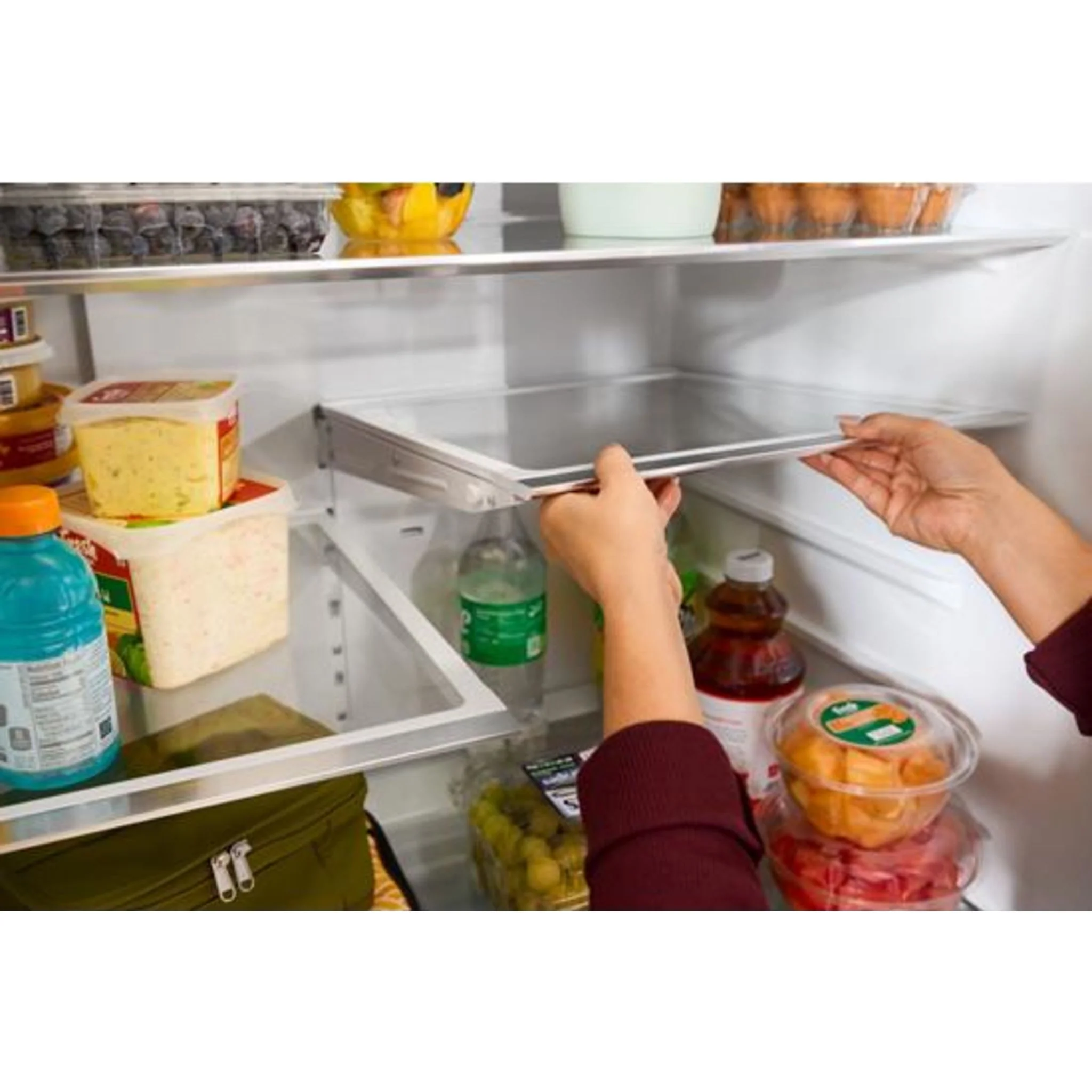 Whirlpool 36-Inch French Door Refrigerator with Interior Water Dispenser - 31 cu. ft. -Fingerprint Resistant Stainless Steel (WRFF3336SZ) - Image 5