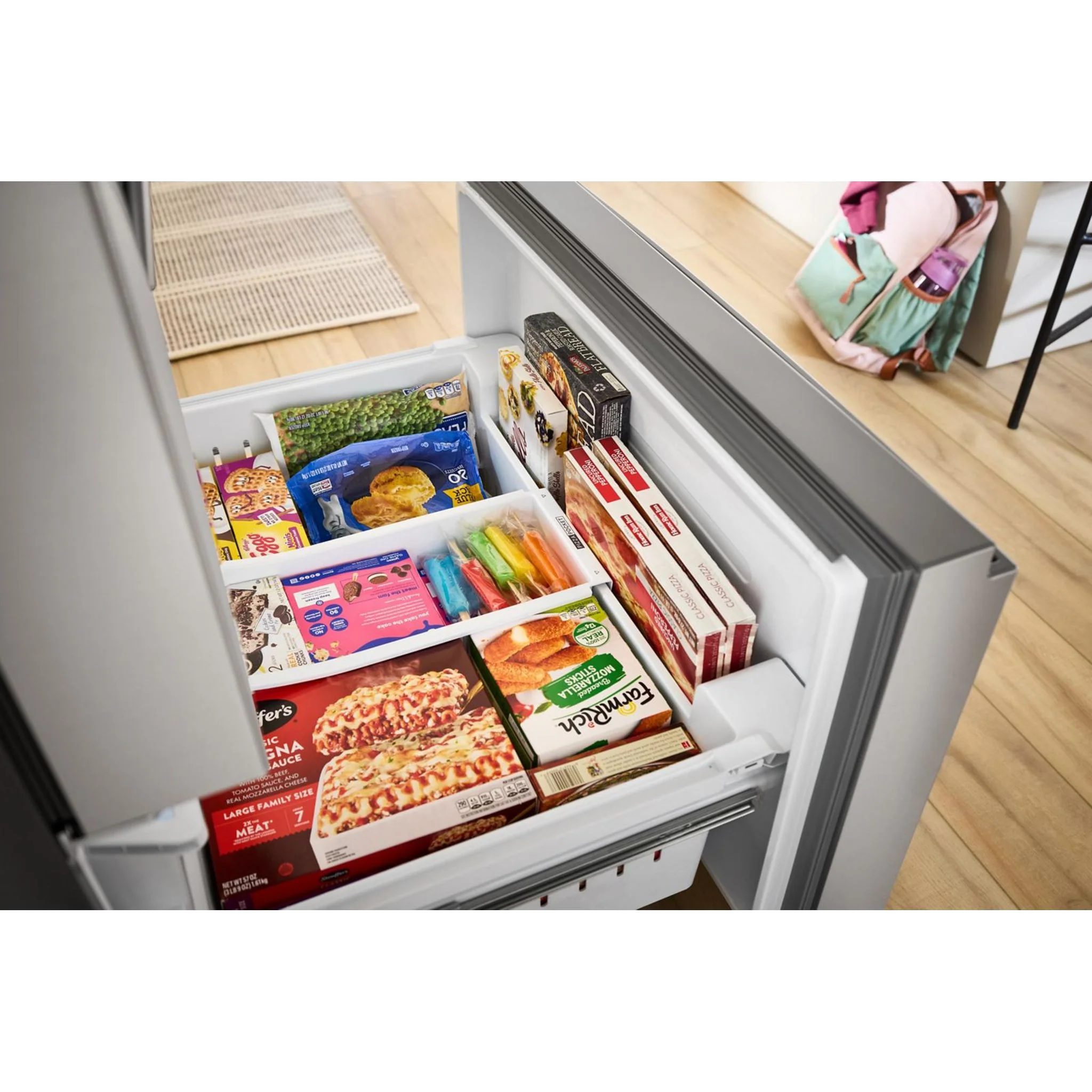 Whirlpool 36-Inch French Door Refrigerator with Interior Water Dispenser - 31 cu. ft. -Fingerprint Resistant Stainless Steel (WRFF3336SZ) - Image 8