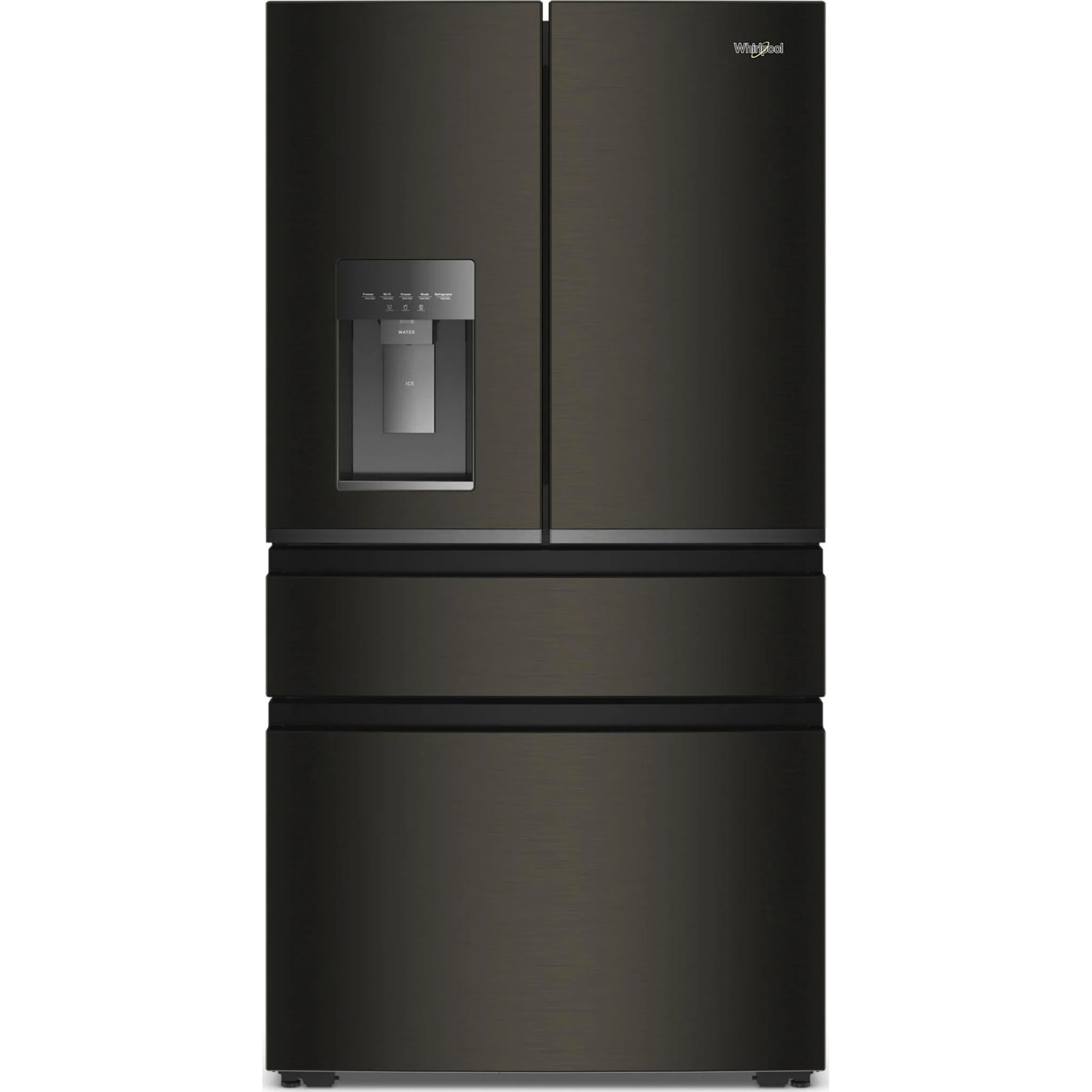 Whirlpool 36-inch Wide True Counter Depth 4-Door French Door Refrigerator - 22 cu. ft. -Black Stainless Finish (WRMC7036RV)