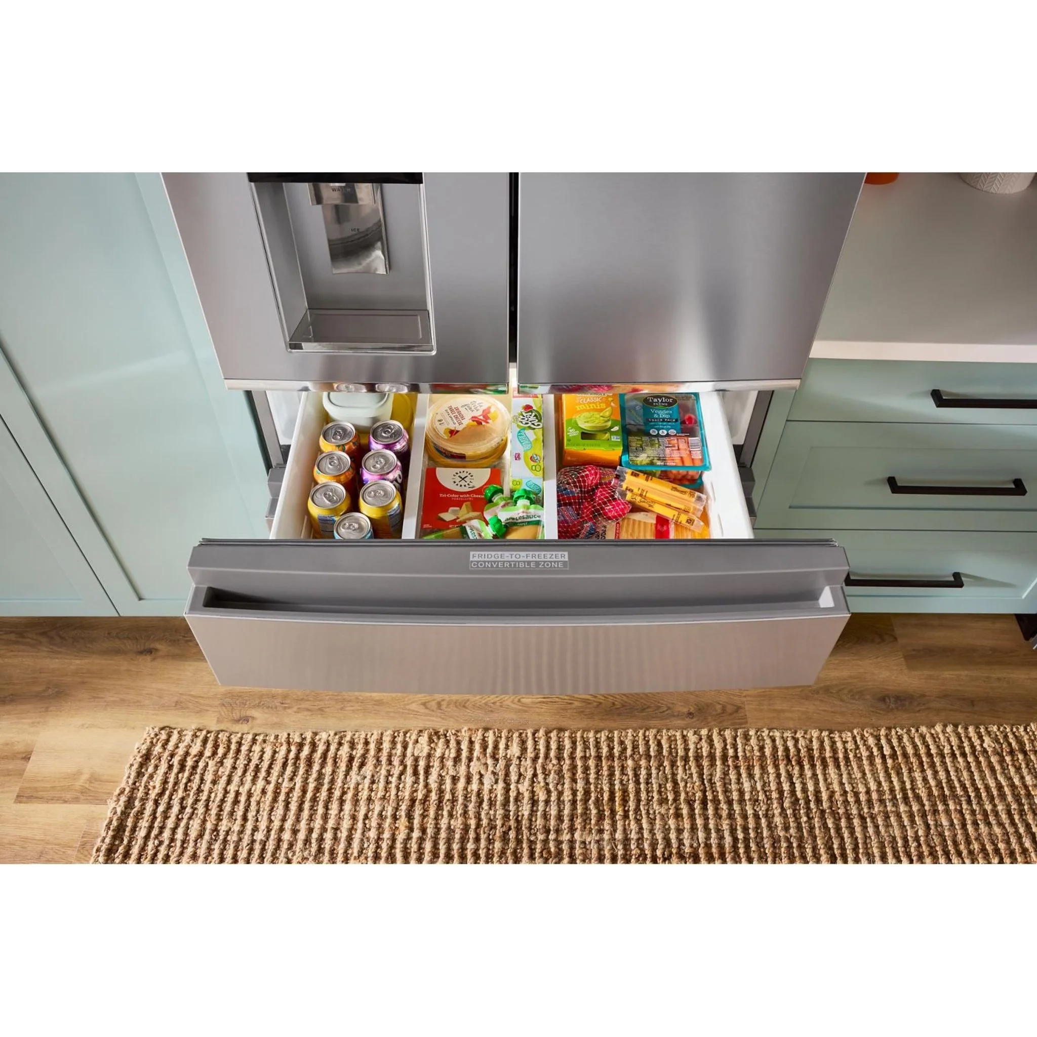 Whirlpool 36-inch Wide True Counter Depth 4-Door French Door Refrigerator - 22 cu. ft. -Black Stainless Finish (WRMC7036RV) - Image 8
