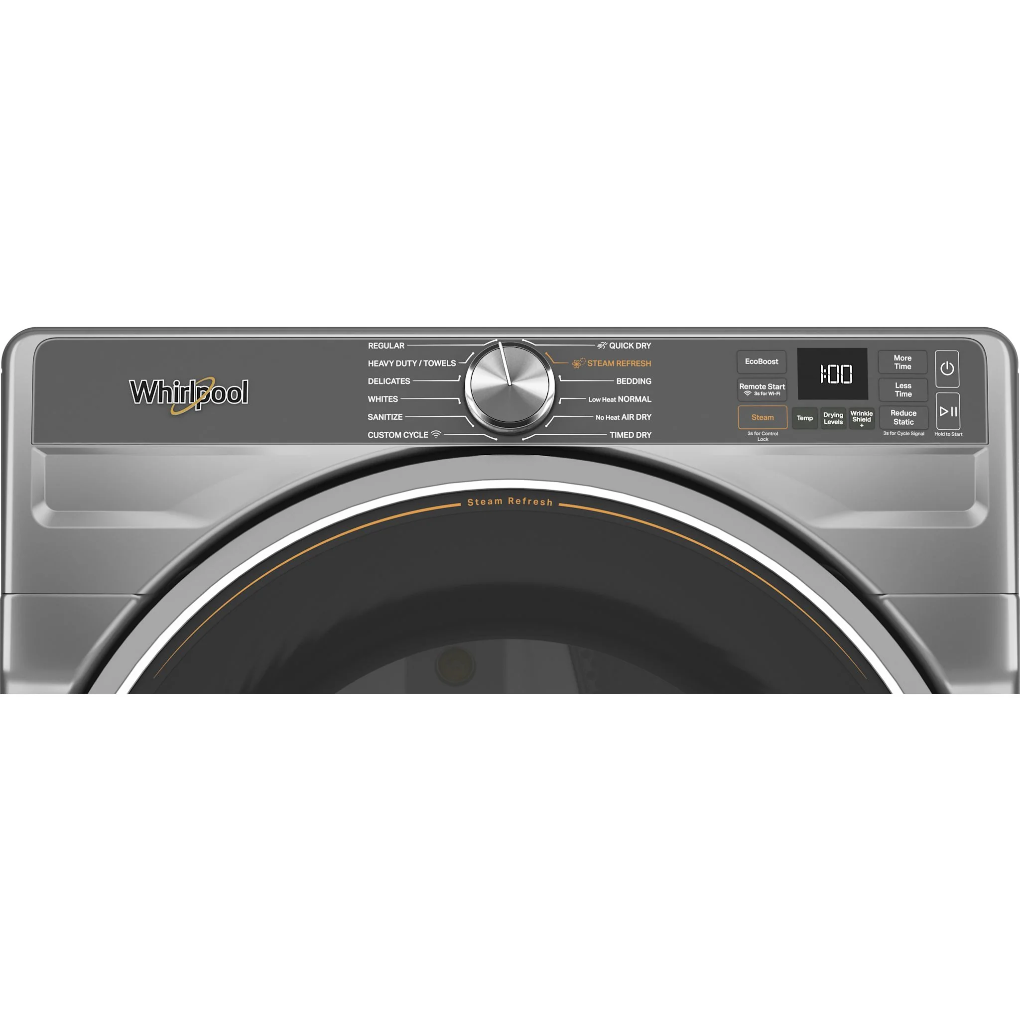 Whirlpool 7.4 cu. ft. Smart Front Load ENERGY STAR Electric Dryer with Steam Capabilities -Radiant Silver (YWED6720RR) - Image 7