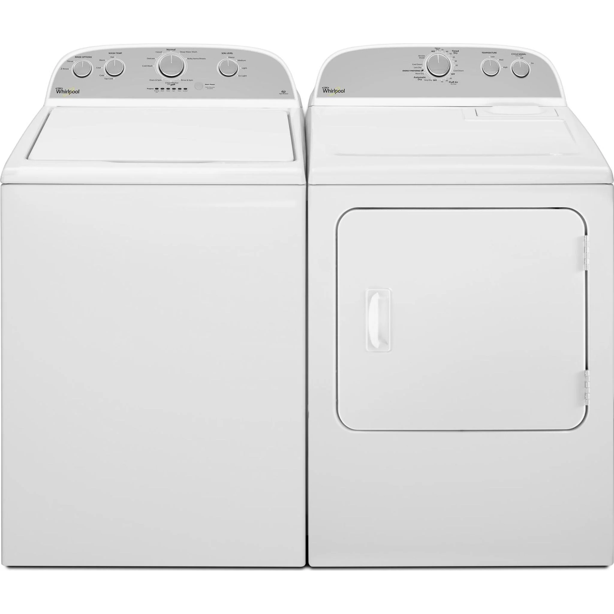 Whirlpool 7.0 cu.ft. Gas Dryer with Heavy Duty Cycle - White (WGD4815EW) - Image 2