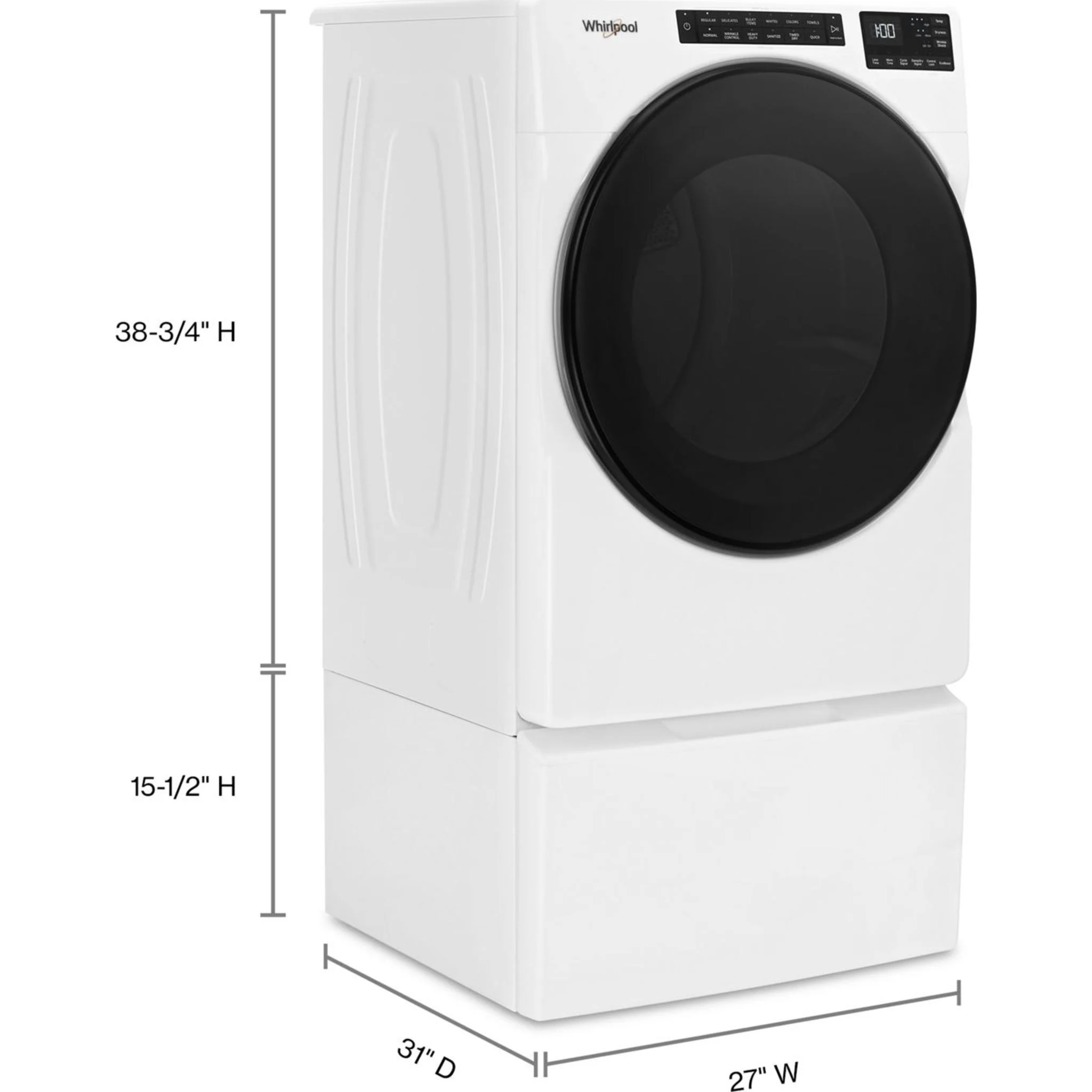 Whirlpool 7.4 cu. ft. Gas Wrinkle Shield Dryer (WGD5605MW) - Image 2