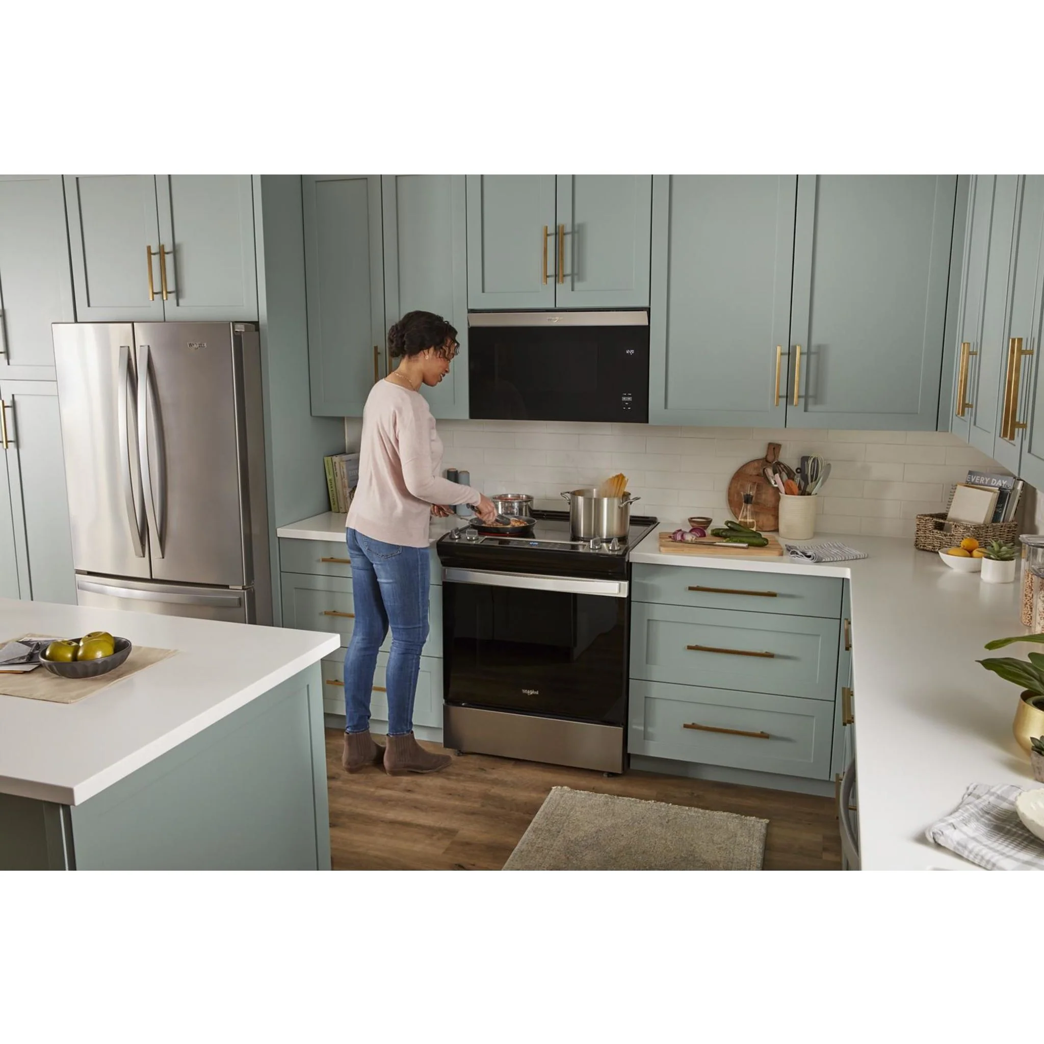 Whirlpool Flush Mount Over-the-Range Microwave with Turntable-Free Design -Fingerprint Resistant Stainless Steel (YWMMF5930PZ) - Image 16