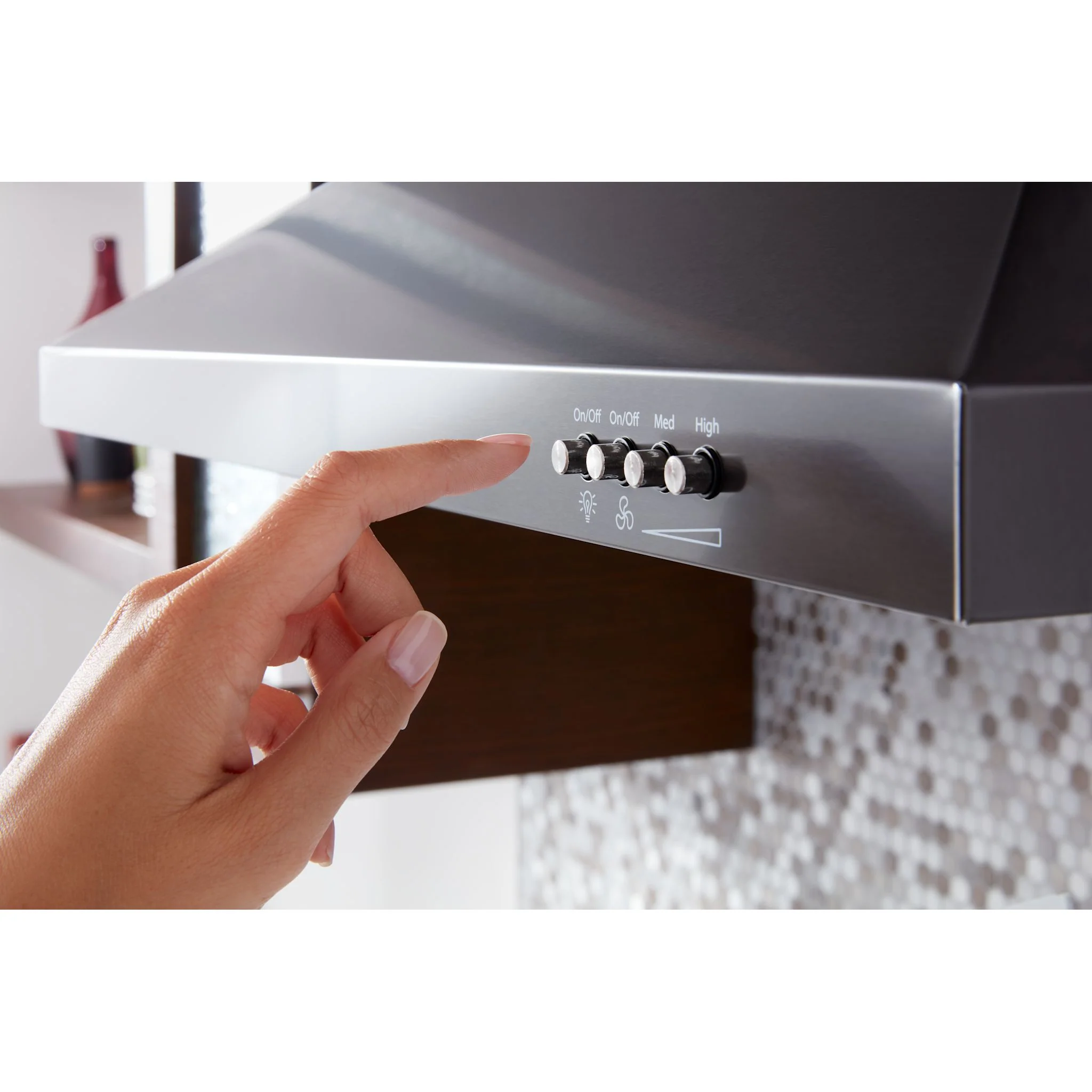 Whirlpool 36" Contemporary Black Stainless Wall Mount Range Hood -Black Stainless (WVW53UC6HV) - Image 10