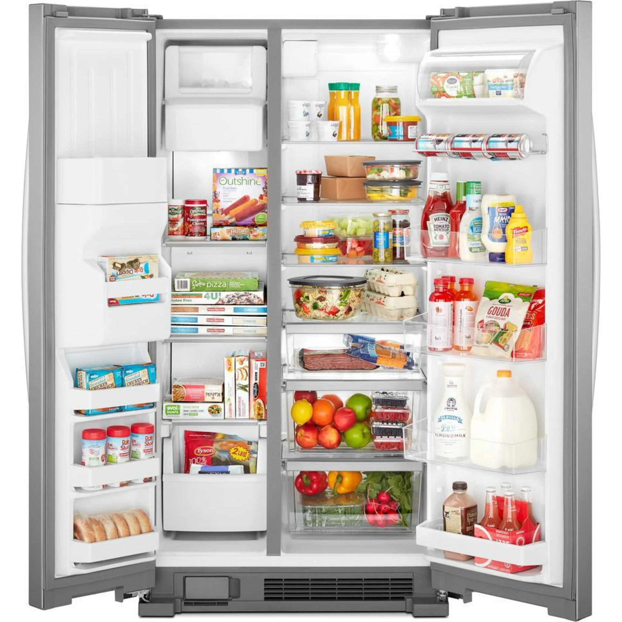 Whirlpool 33-inch Wide Side-by-Side Refrigerator - 21 cu. ft. -White (WRS321SDHW) - Image 8