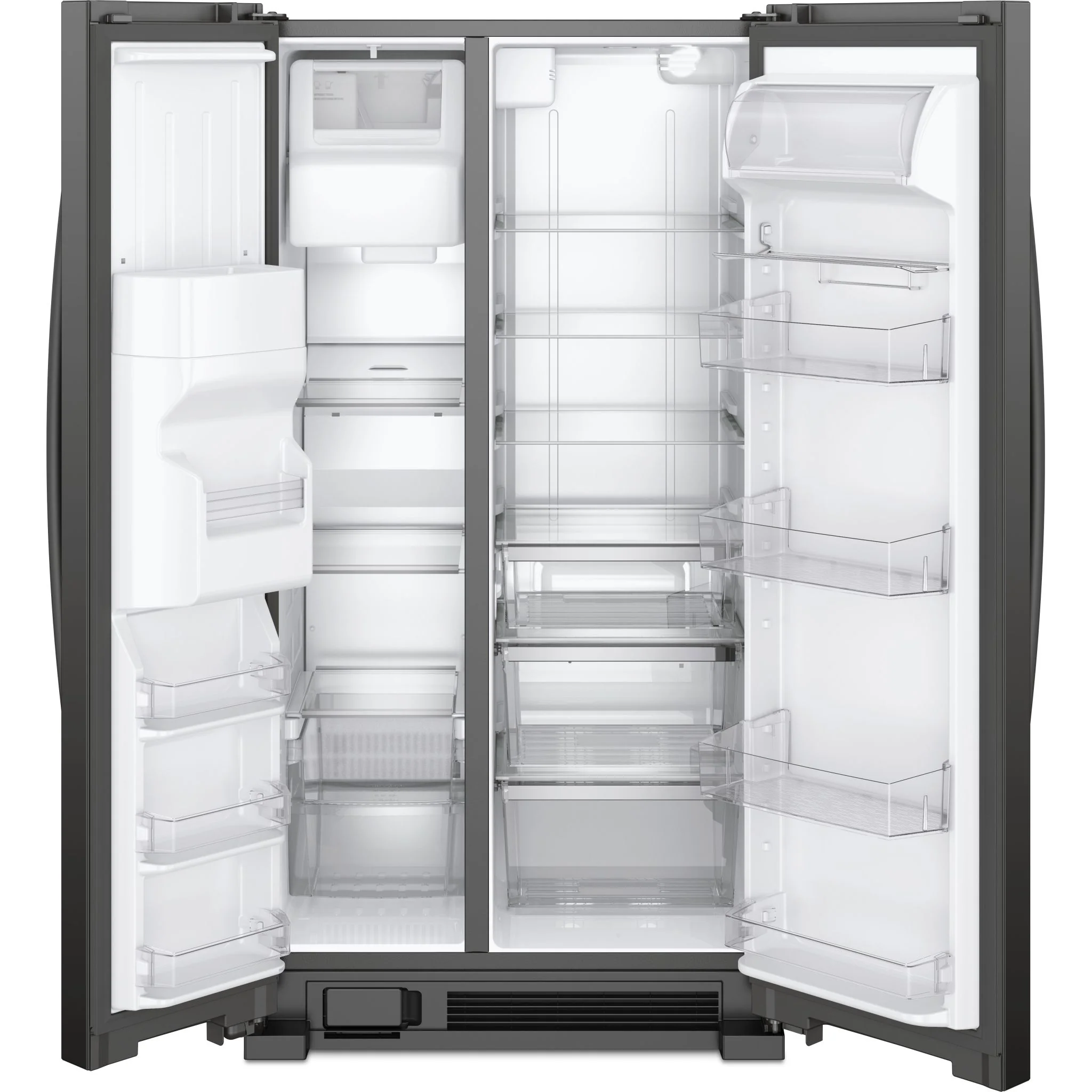 Whirlpool 36-inch Wide Side-by-Side Refrigerator - 25 cu. ft. -Black (WRS325SDHB) - Image 2