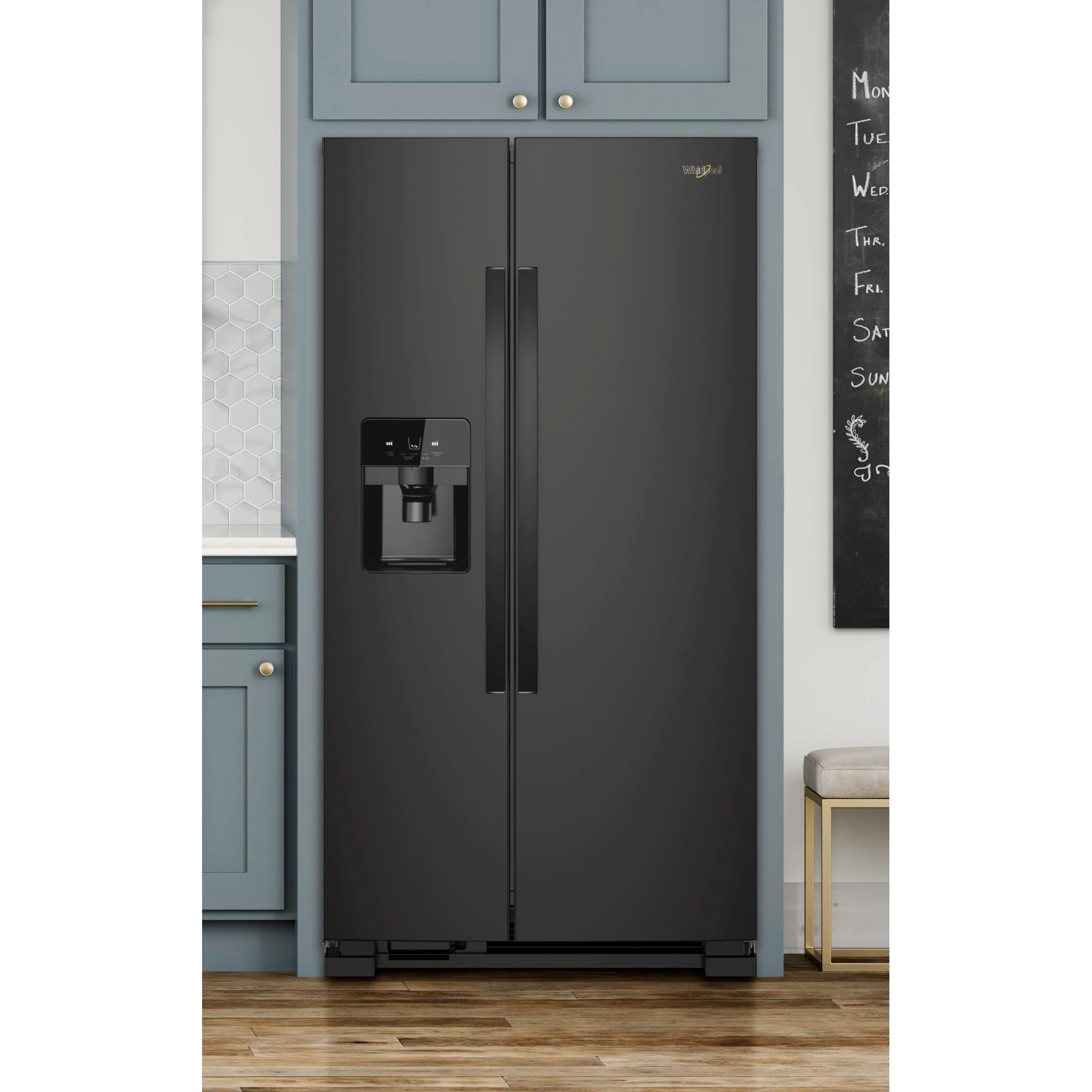 Whirlpool 36-inch Wide Side-by-Side Refrigerator - 25 cu. ft. -Black (WRS325SDHB) - Image 5
