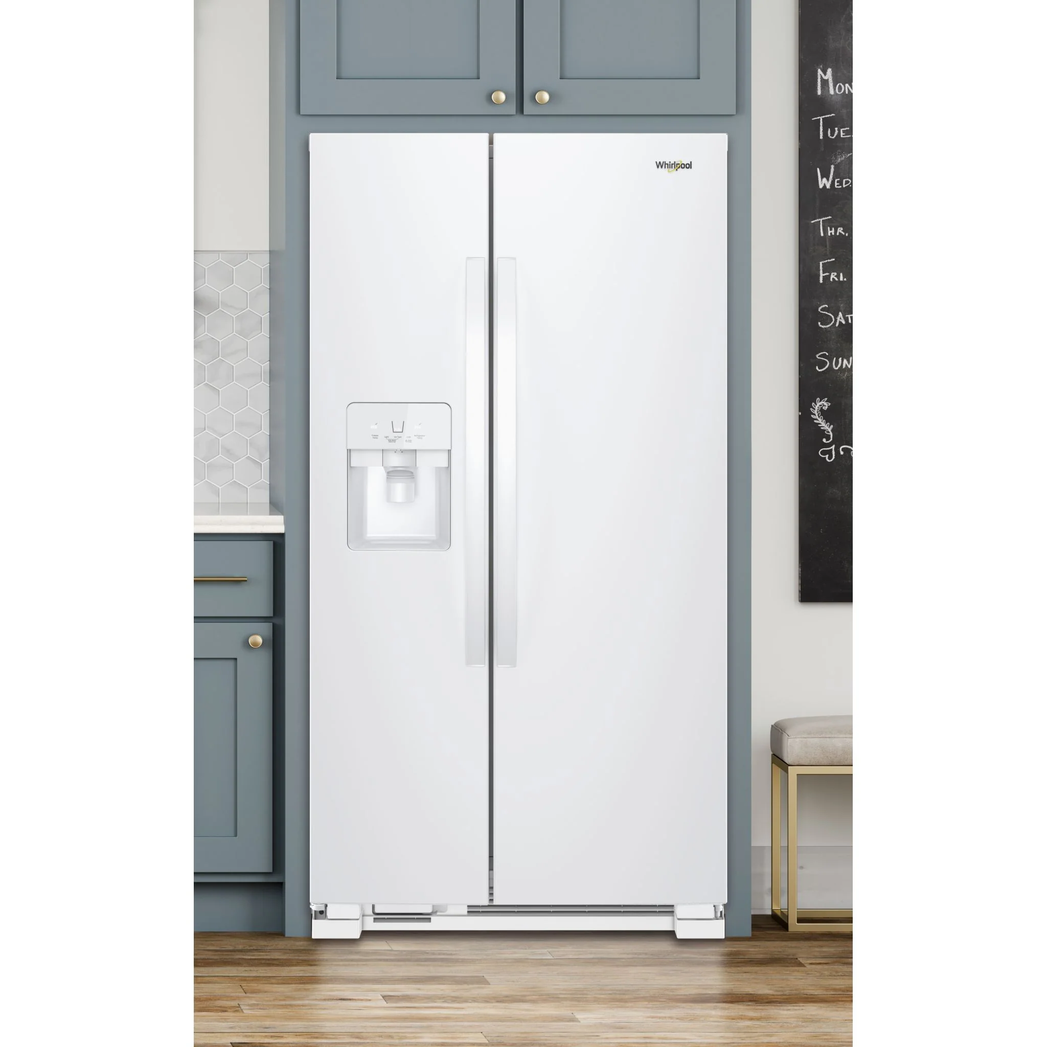 Whirlpool 36-inch Wide Side-by-Side Refrigerator - 25 cu. ft. -White (WRS325SDHW) - Image 4