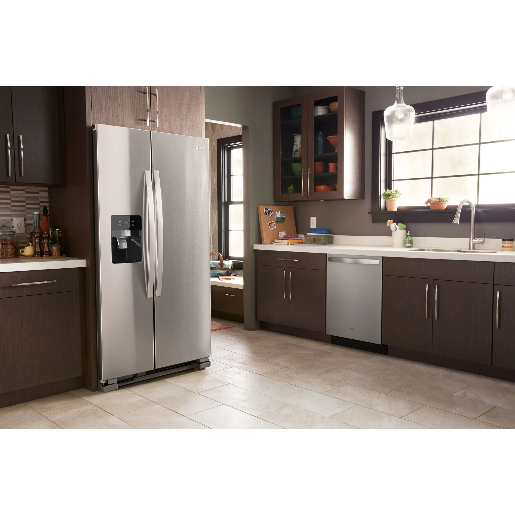 Whirlpool 36-inch Wide Side-by-Side Refrigerator - 25 cu. ft. -White (WRS335SDHW) - Image 7