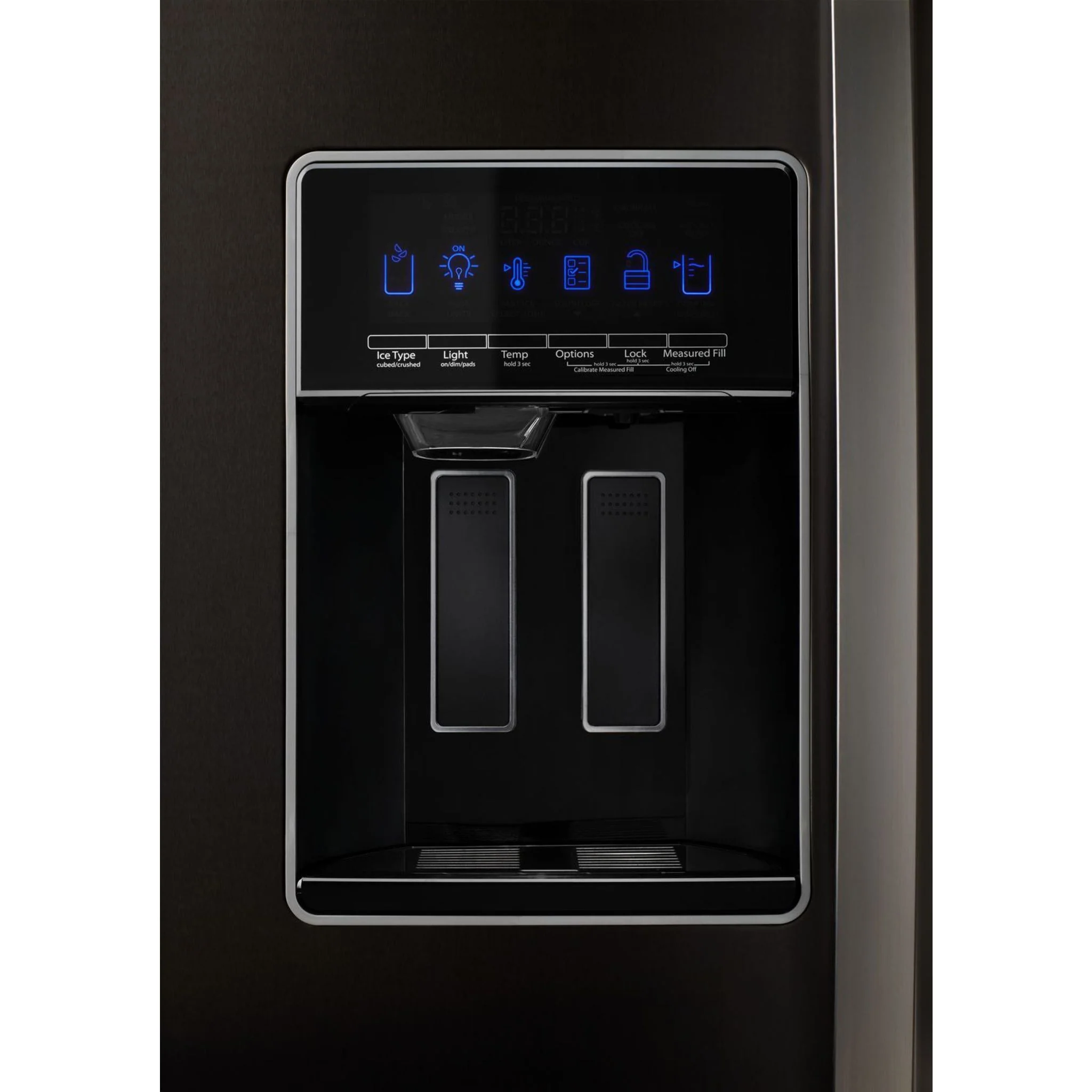 Whirlpool 36" Wide Counter Depth Side-by-Side Refrigerator - 21 cu. ft. - Black Stainless (WRS571CIHV) - Image 11