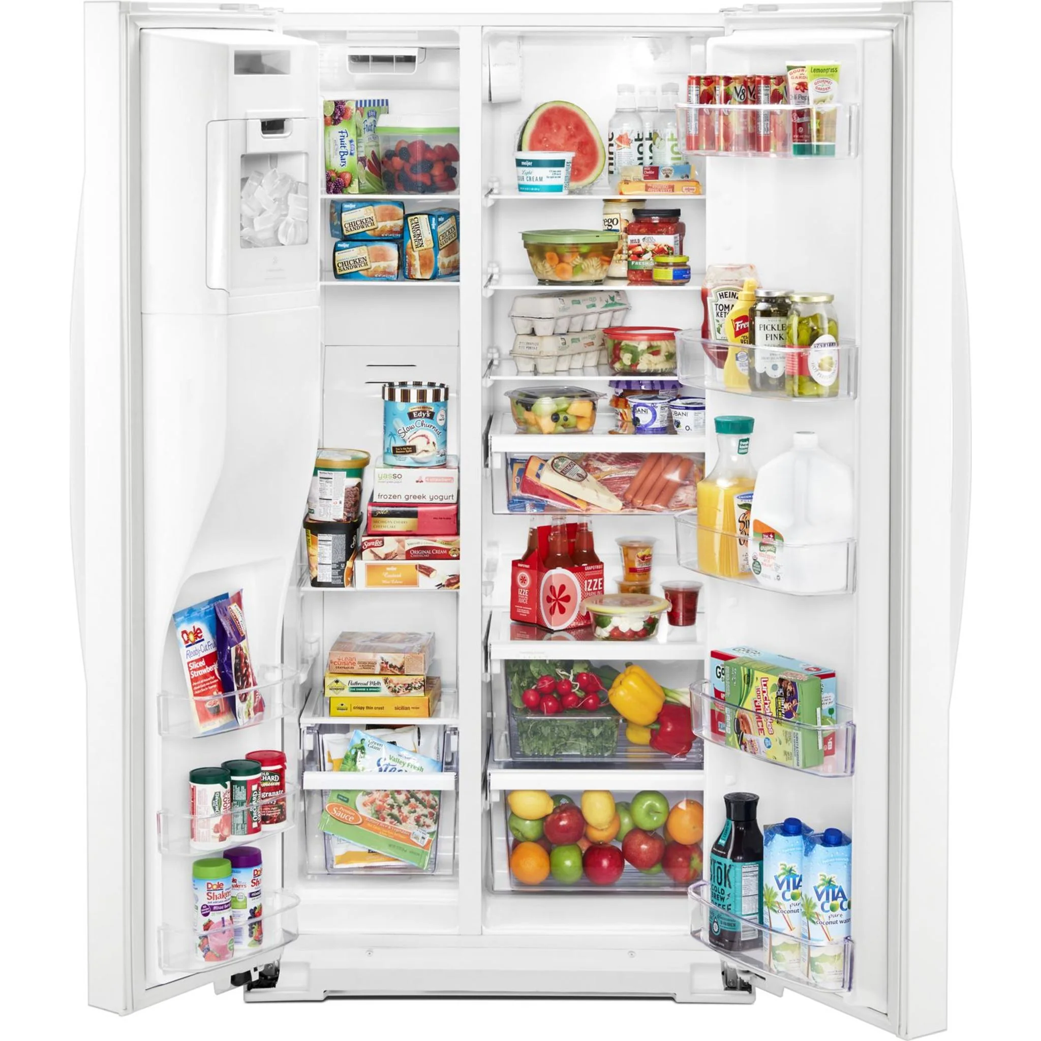 Whirlpool 36" Wide Counter Depth Side-by-Side Refrigerator - 21 cu. ft. - White (WRS571CIHW) - Image 10