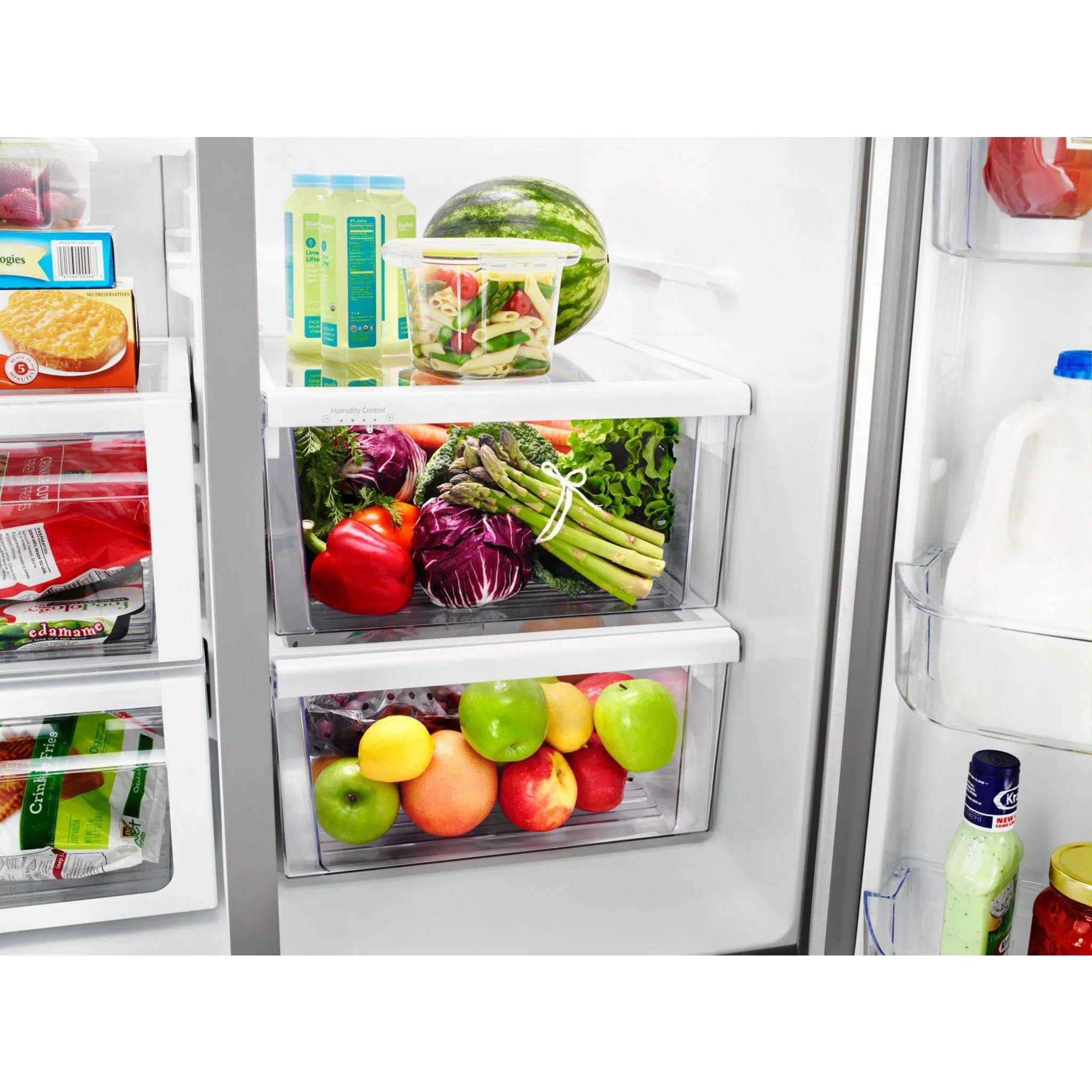 Whirlpool 36" Wide Counter Depth Side-by-Side Refrigerator - 21 cu. ft. - White (WRS571CIHW) - Image 18