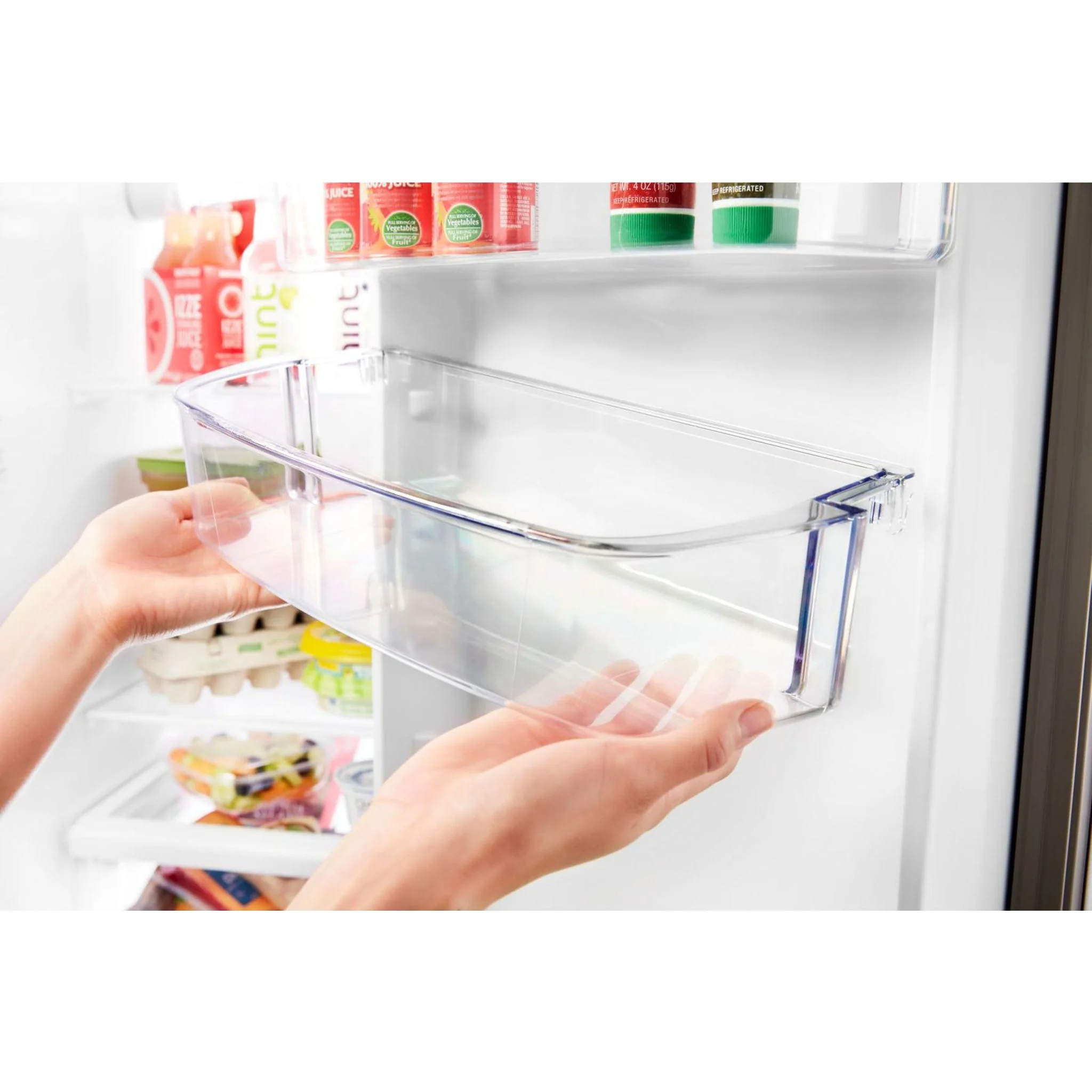 Whirlpool 36" Wide Counter Depth Side-by-Side Refrigerator - 21 cu. ft. - White (WRS571CIHW) - Image 19